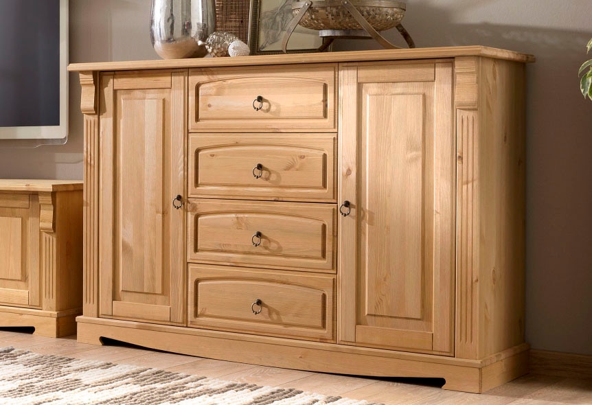 Home affaire Sideboard »Anna«, Kommode aus massiver Kiefer, FSC®, Breite 140 cm