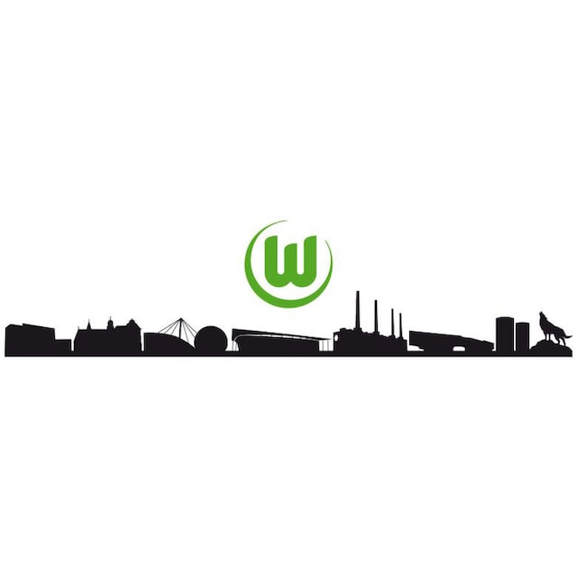 Wall-Art Wandtattoo »VfL Wolfsburg Skyline mit Logo«, (1 St.) auf Rechnung  kaufen
