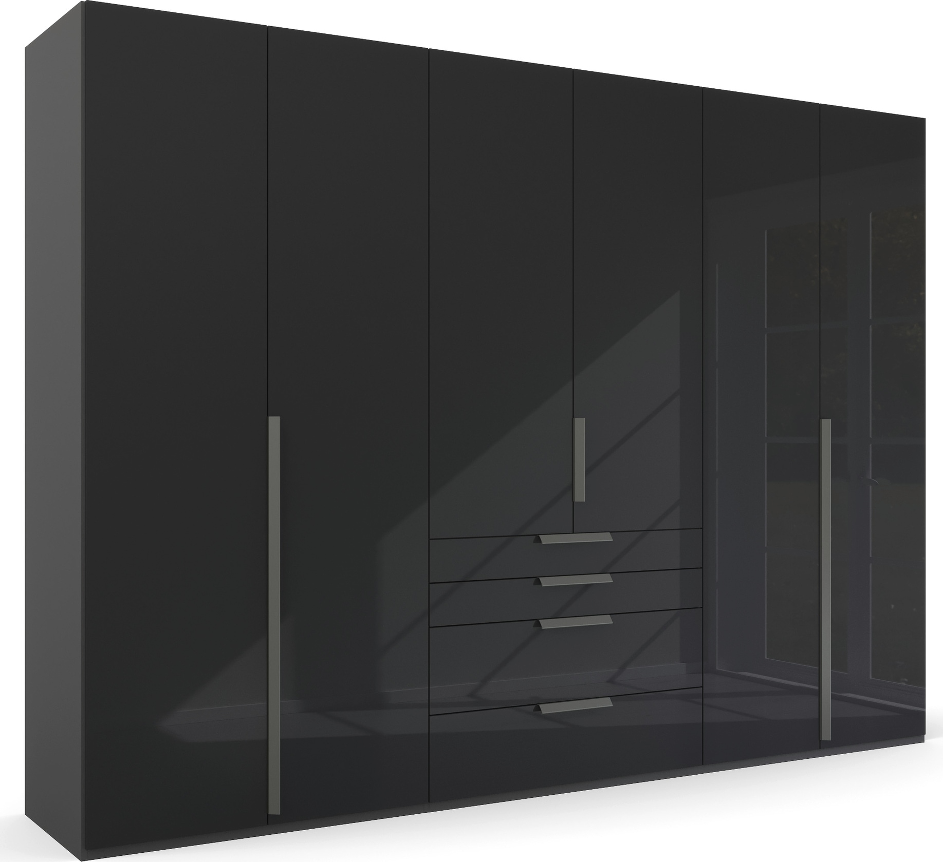 rauch Drehtürenschrank »Purisma«, mit Glasfront, Schubladen und umfangreichem Zubehör, mit Soft-Close
