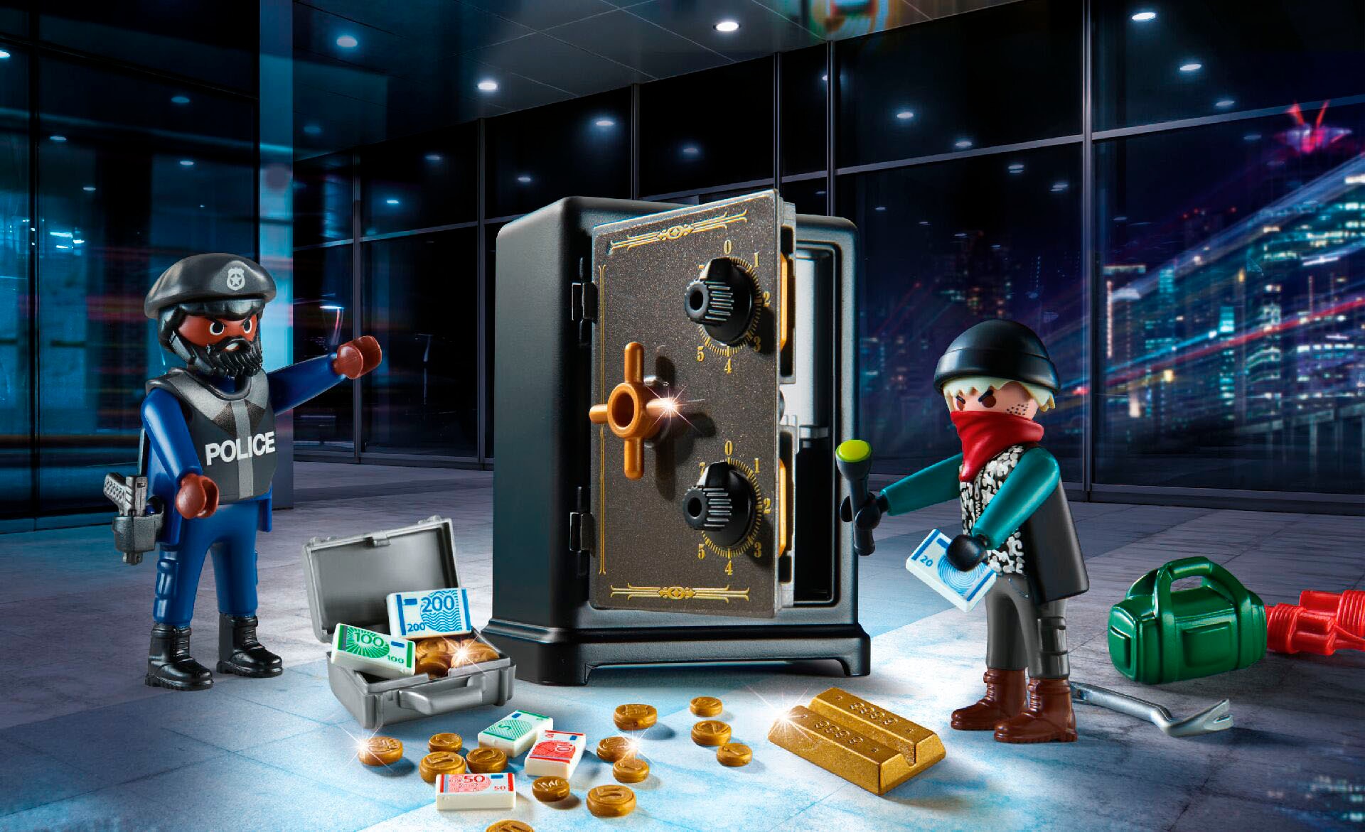 Playmobil® Konstruktions-Spielset »Starter Pack Tresorknacker (70908) Playmobil Action Heroes«, (53 St.), Made in Europe