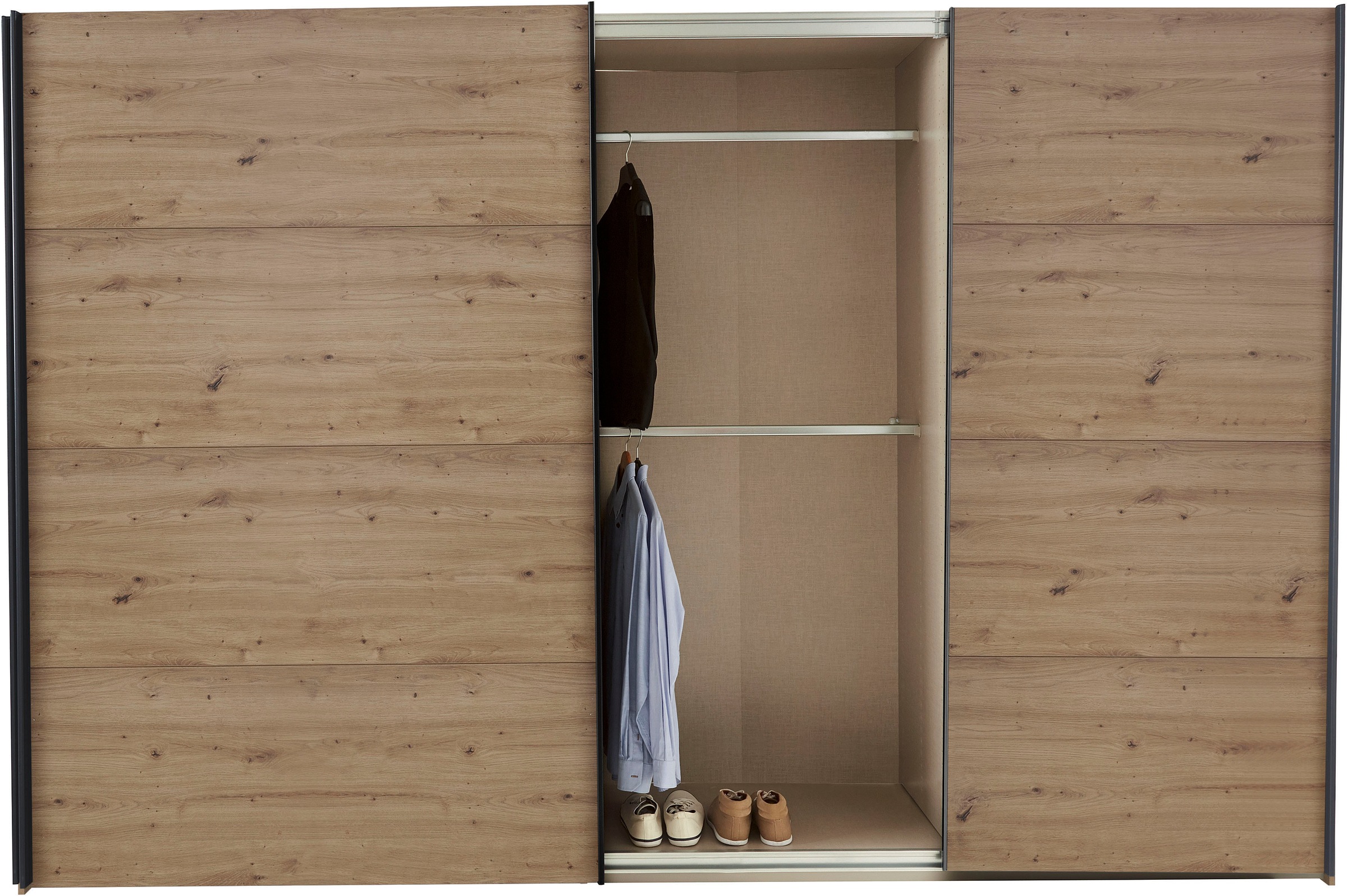 rauch Schwebetürenschrank »Kleiderschrank Schrank Garderobe TOPSELLER OTELI inkl. Inneneinteilung«, mit 3 Innenschubladen sowie zusätzlichen Einlegeböden MADE IN GERMANY