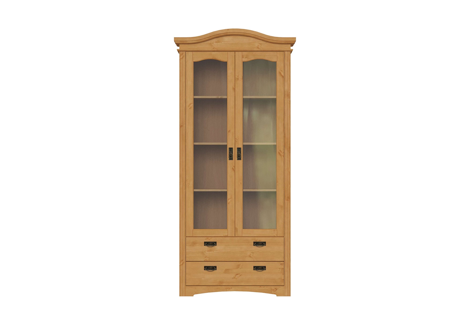 OTTO home Vitrine »Konrad« aus massiver Kiefer, mit Glaseinsätzen, B/T: 94/208 cm