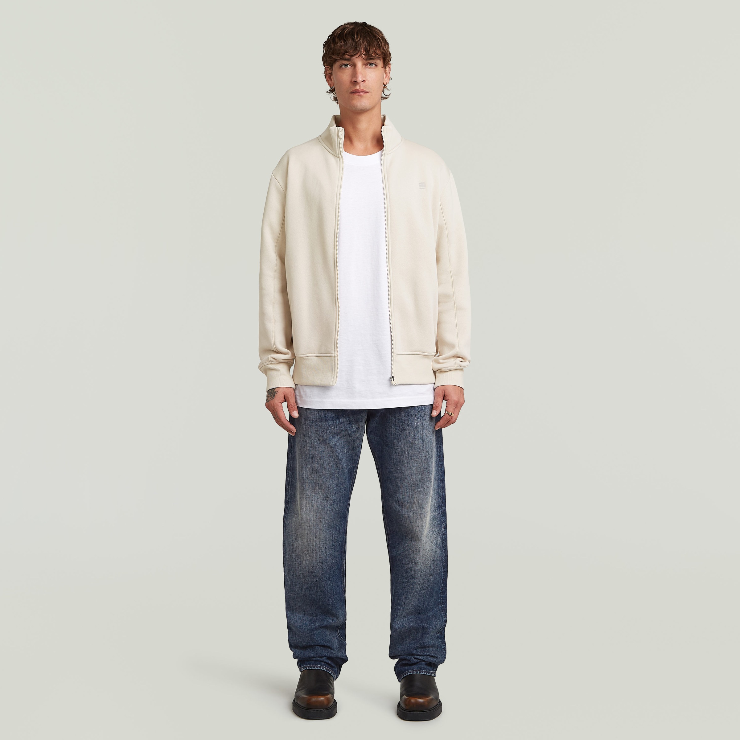 G-STAR Sweatjacke, mit Logostickerei auf der Brust