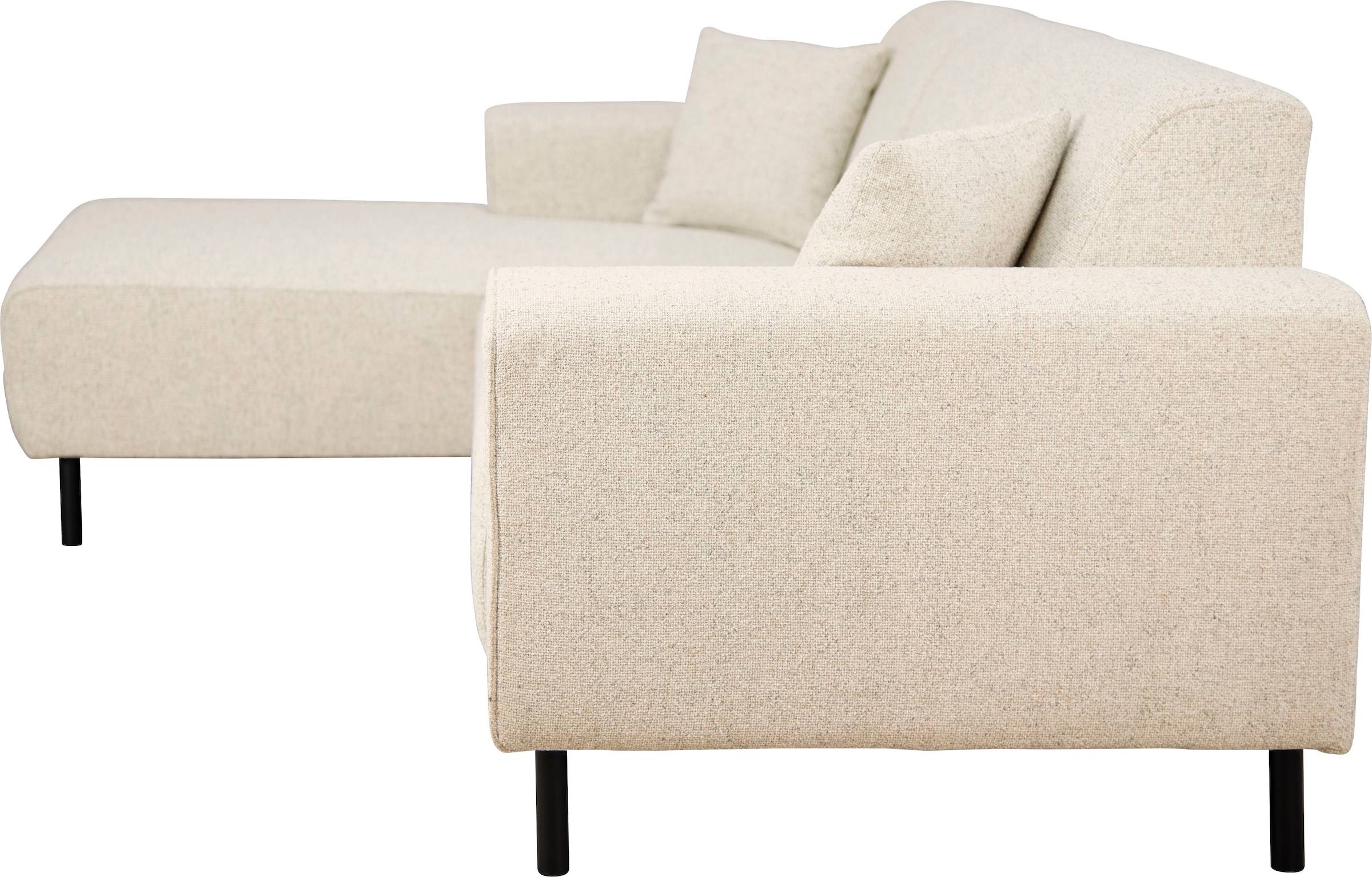 Home affaire Ecksofa »ARROS L-Form mit Wellenunterfederung, Maße B/T/H: 235/163/81 cm«, incl. Zierkissen, mit Recamiere rechts/links bestellbar, auch in Cord