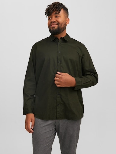 Jack & Jones PlusSize Karohemd »JJEGINGHAM TWILL SHIRT L/S NOOS PLS«