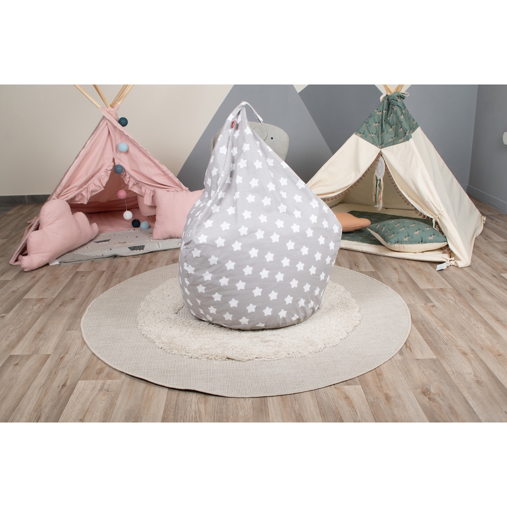 Knorrtoys® Sitzsack »Drop, Grey White Stars«