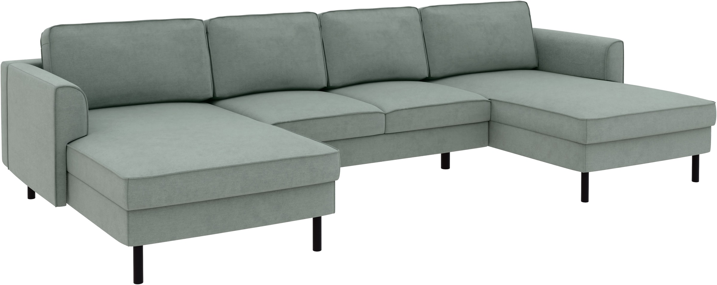 Home affaire Wohnlandschaft »Booster Couch wahlweise mit Schlaffunktion und Bettkasten-auch in Cord«, Sofa in U-Form, Breite 305 cm