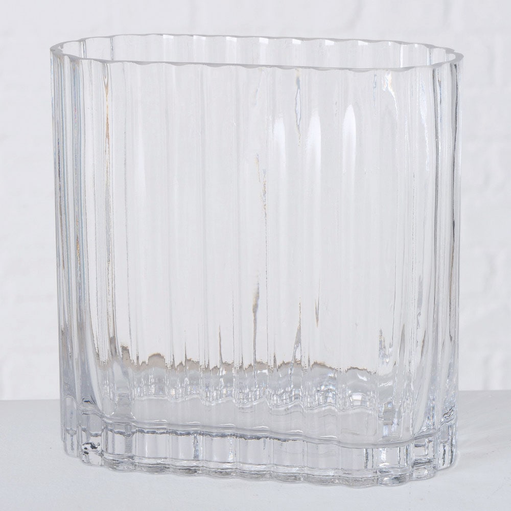 BOLTZE Tischvase »Tulipa«, (Set, 2 St.), aus Glas, Höhe ca. 14 cm und 18 cm