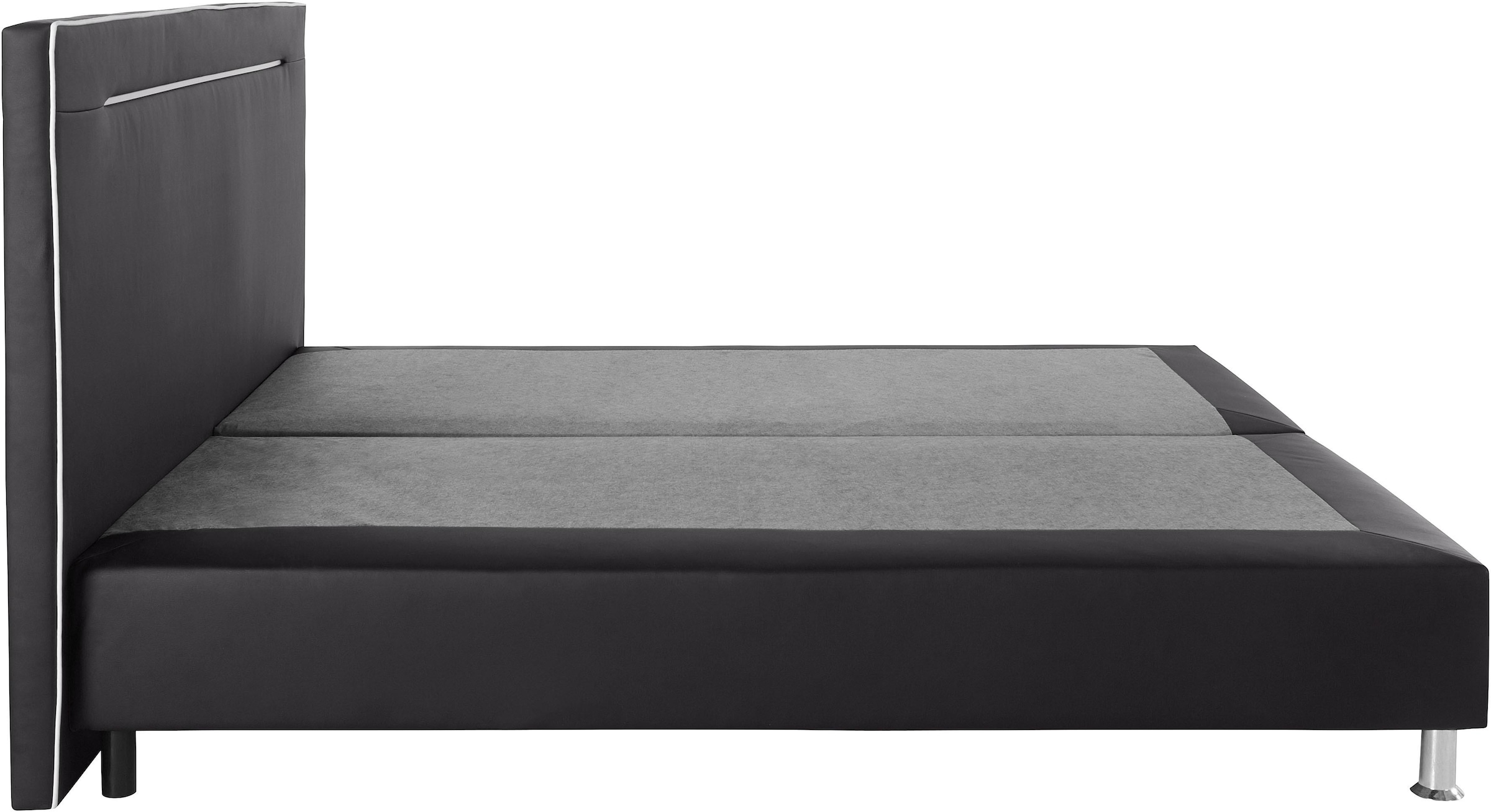 COLLECTION AB Boxspringbett »London, inklusive Topper und Kissen, mit LED-Beleuchtung«, Boxspringbett erhältlich in 90cmx200cm, 140cmx200cm & 180cmx200cm