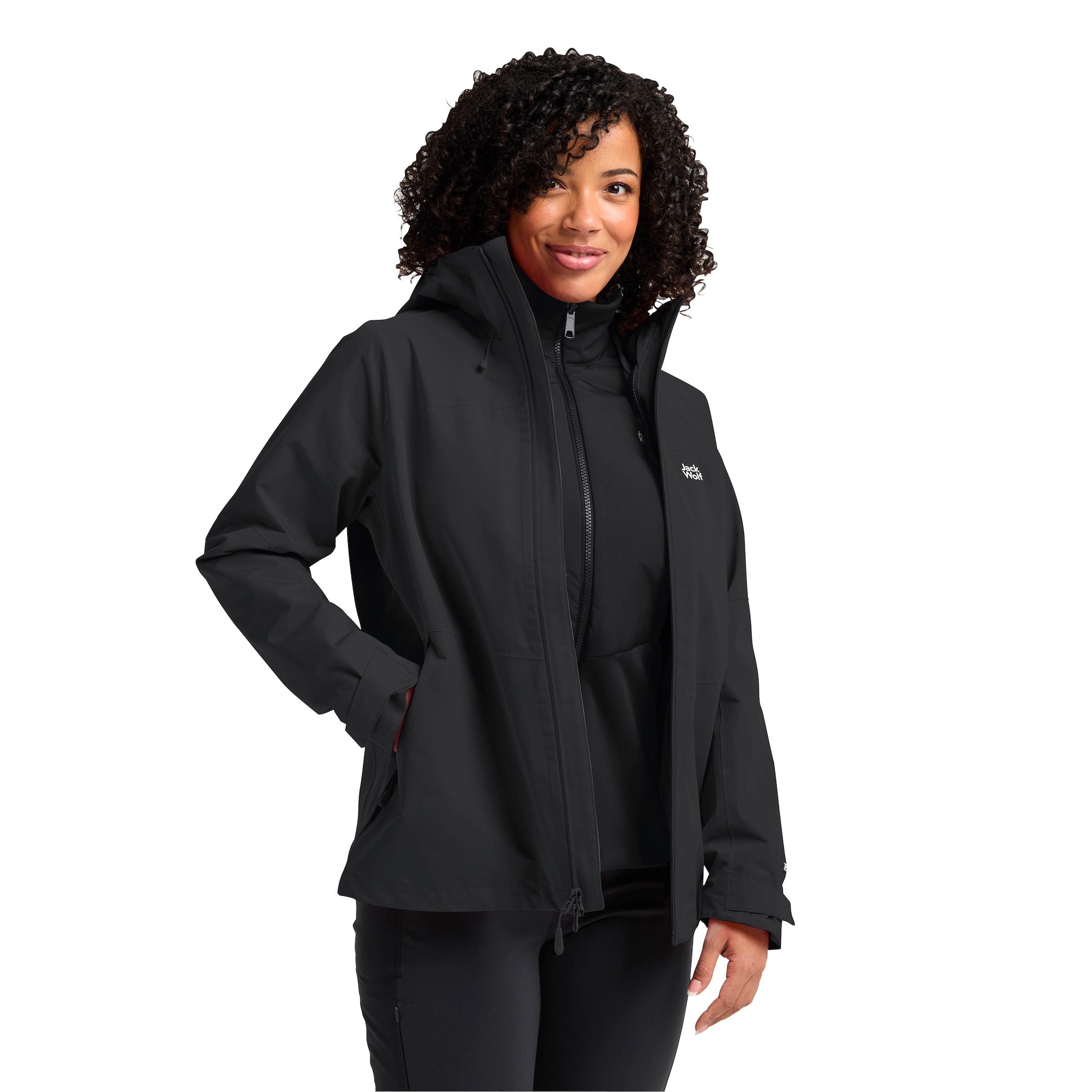 Jack Wolfskin 3-in-1-Funktionsjacke mit Kapuze 3in1, wasserdicht, Übergangsjacke
