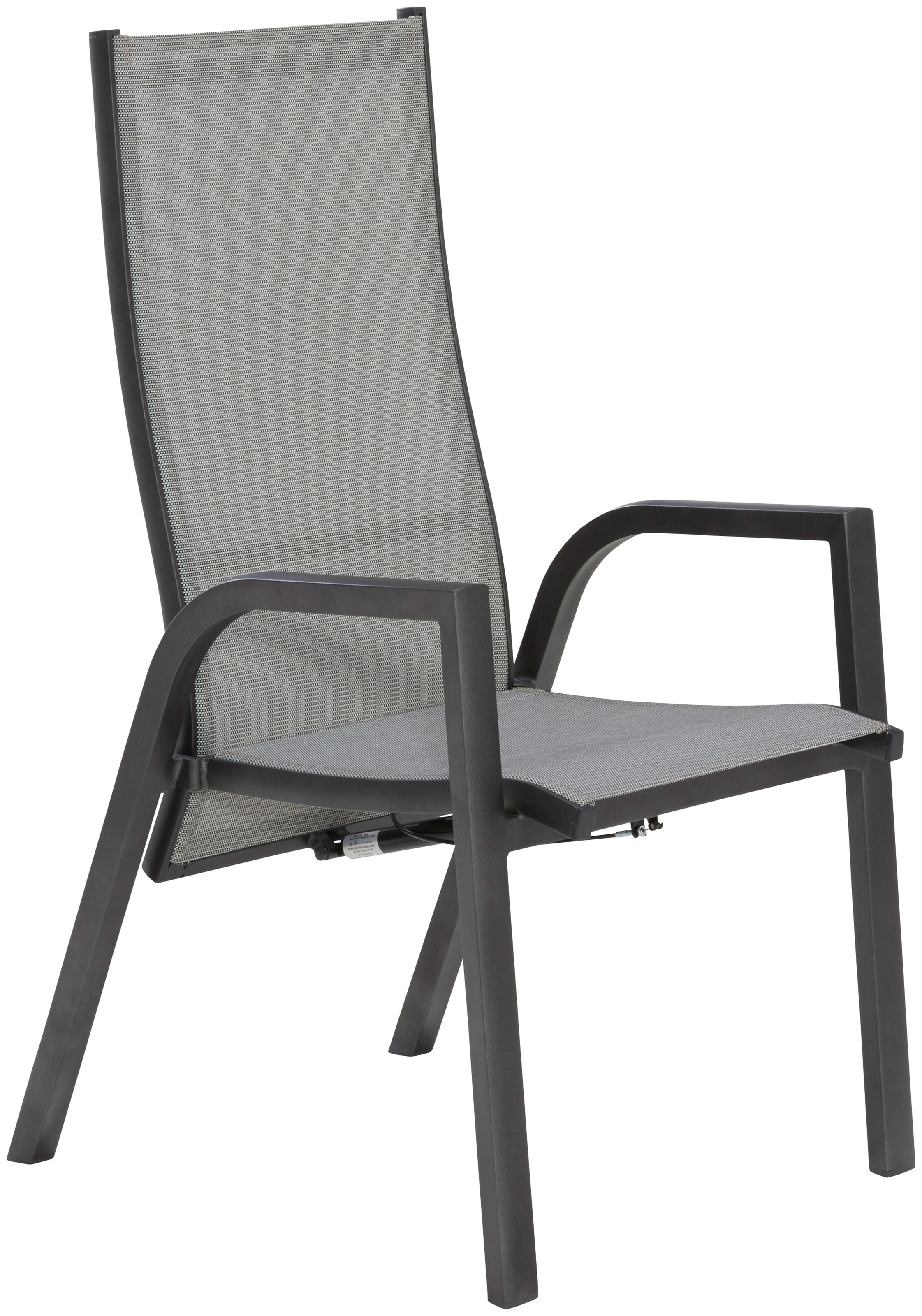 MERXX Gartenstuhl »San Remo«, (Set), 2 St., 2er Set, Alu/Textil, verstellbar, silber