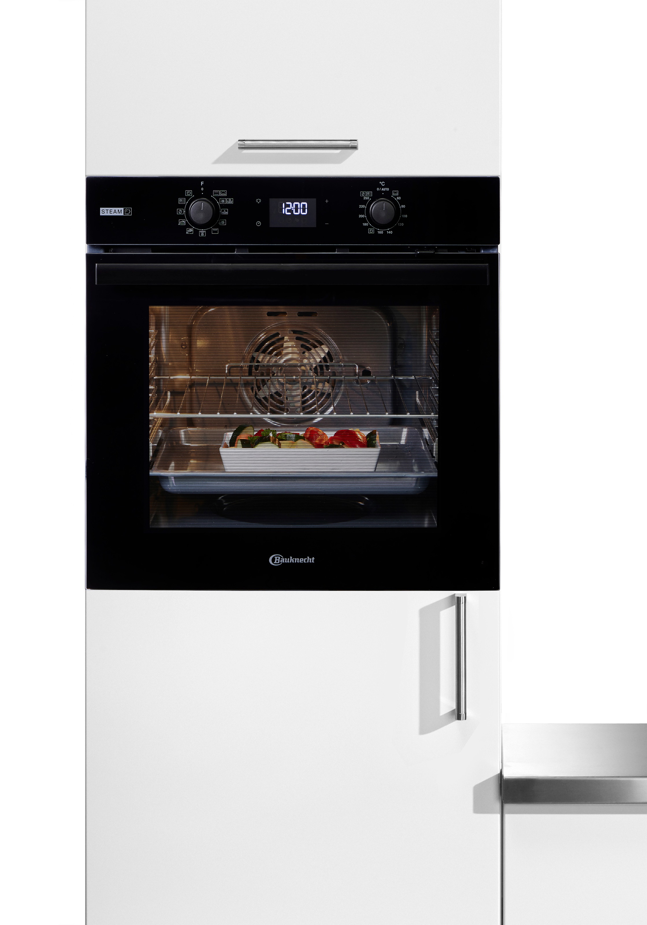 BAUKNECHT Backofen »BBA2S85PU1AK« mit 1-fach-Teleskopauszug mit Pyrolyse-Selbstreinigung AirFry-Funktion – die gesündere Alternative zur Fritteuse