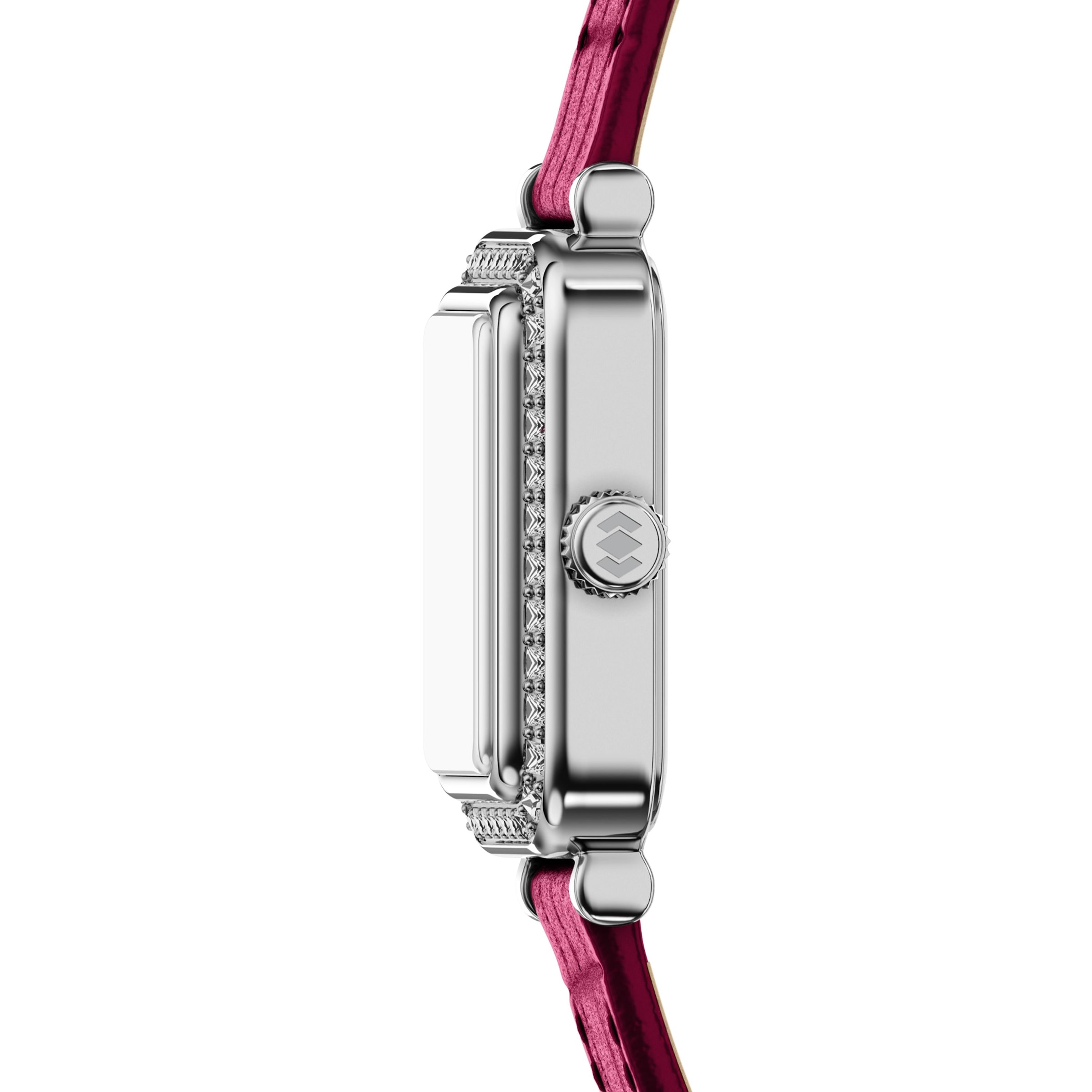 Fossil Quarzuhr »Raquel« Armbanduhr, Damenuhr, Lederarmband, analog, Glassteine