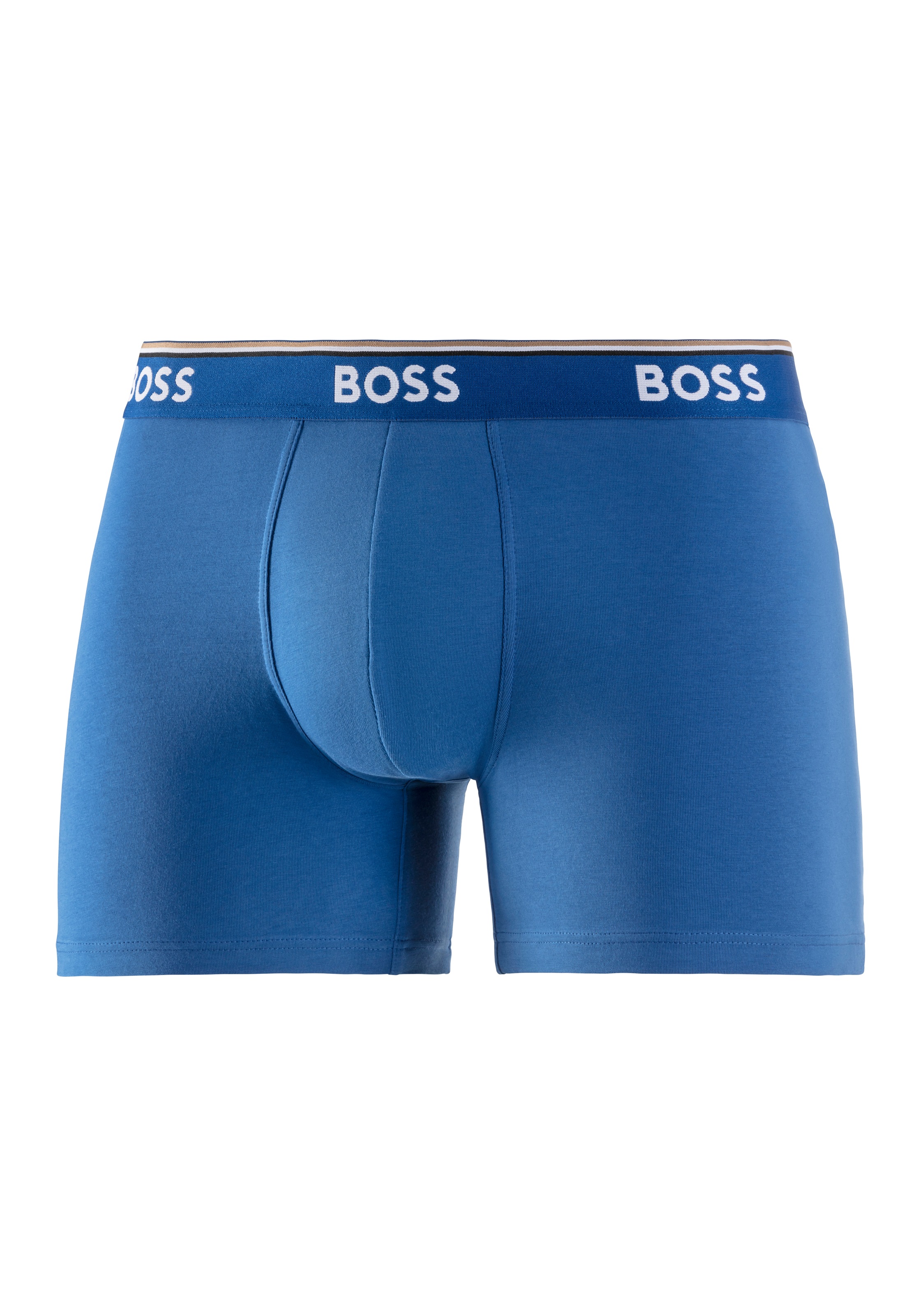 BOSS Langer Boxer »Brief 3 PACK«, mit farblich passendem Webbund