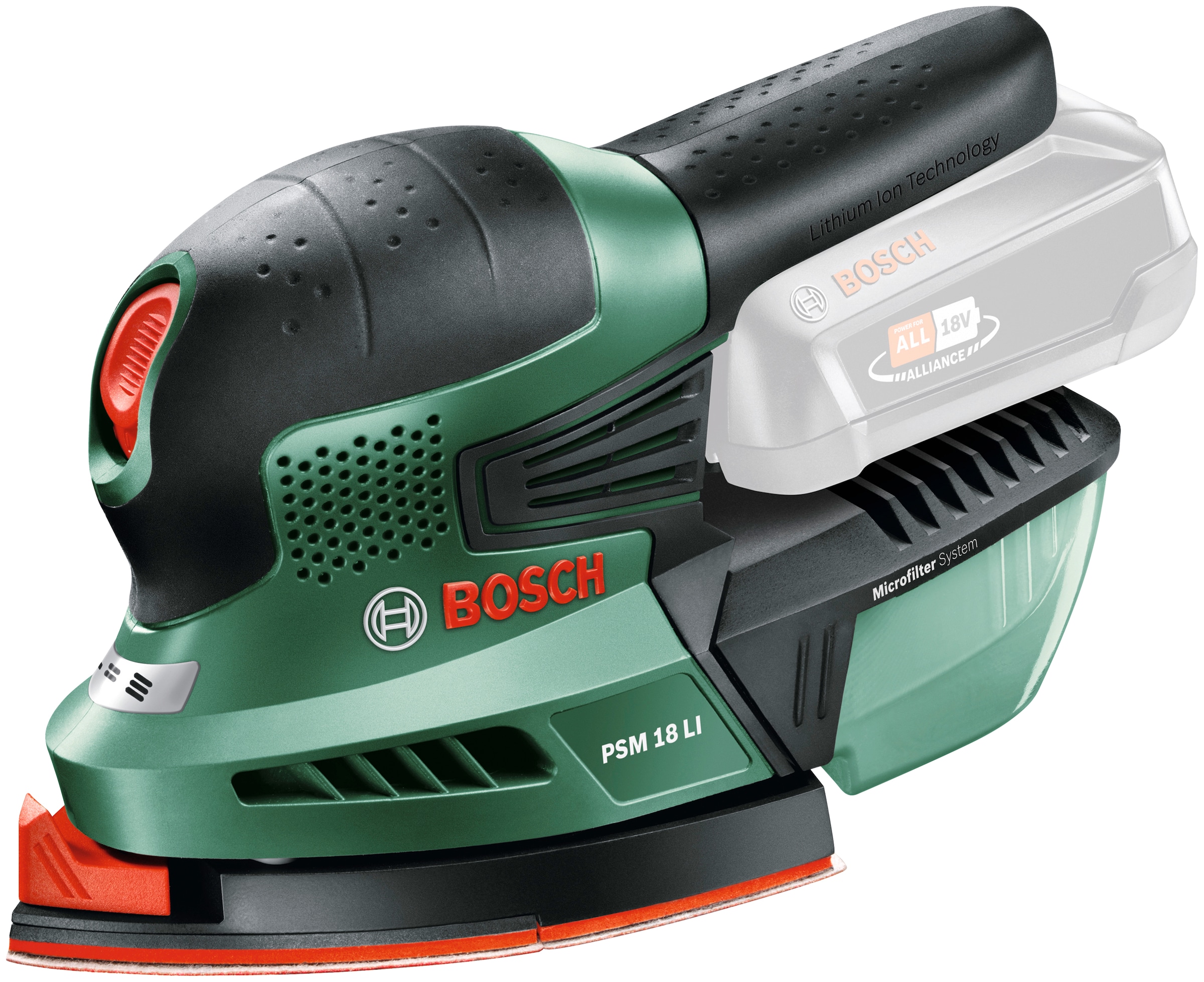 Bosch Home & Garden Akku-Multischleifer »PSM 18 LI«, ohne Akku und Ladegerät