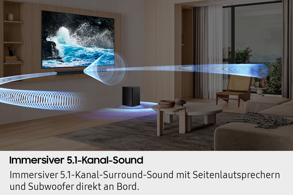 Samsung Soundbar »HW-B760GF Soundbar«, 5.1-Kanal Sound System, Dolby 5.1 Kanal, DTS Virtual:X, Adaptive Sound
