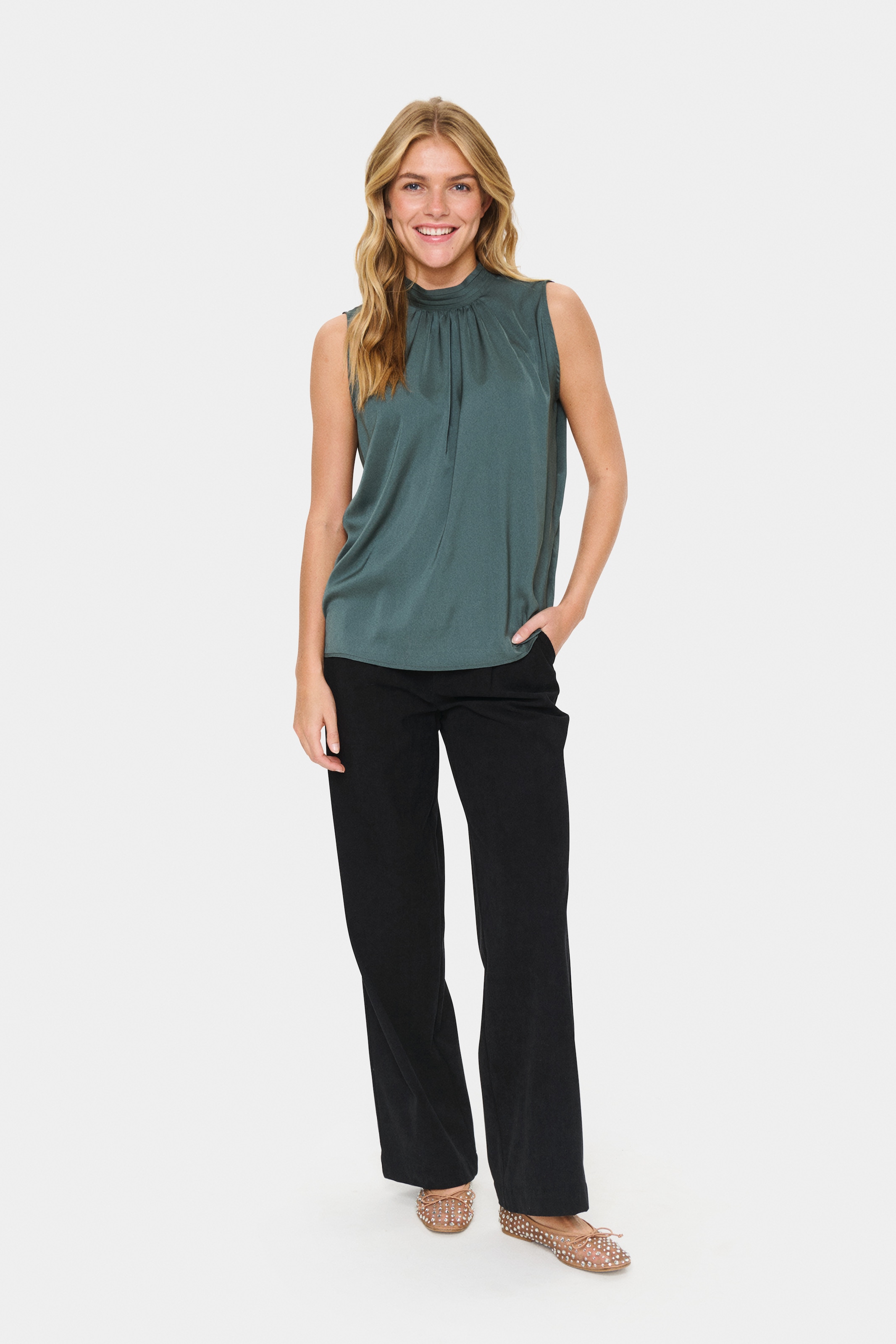 Saint Tropez Blusentop »AileenSZ Top« Kunstfaser, Regular fit