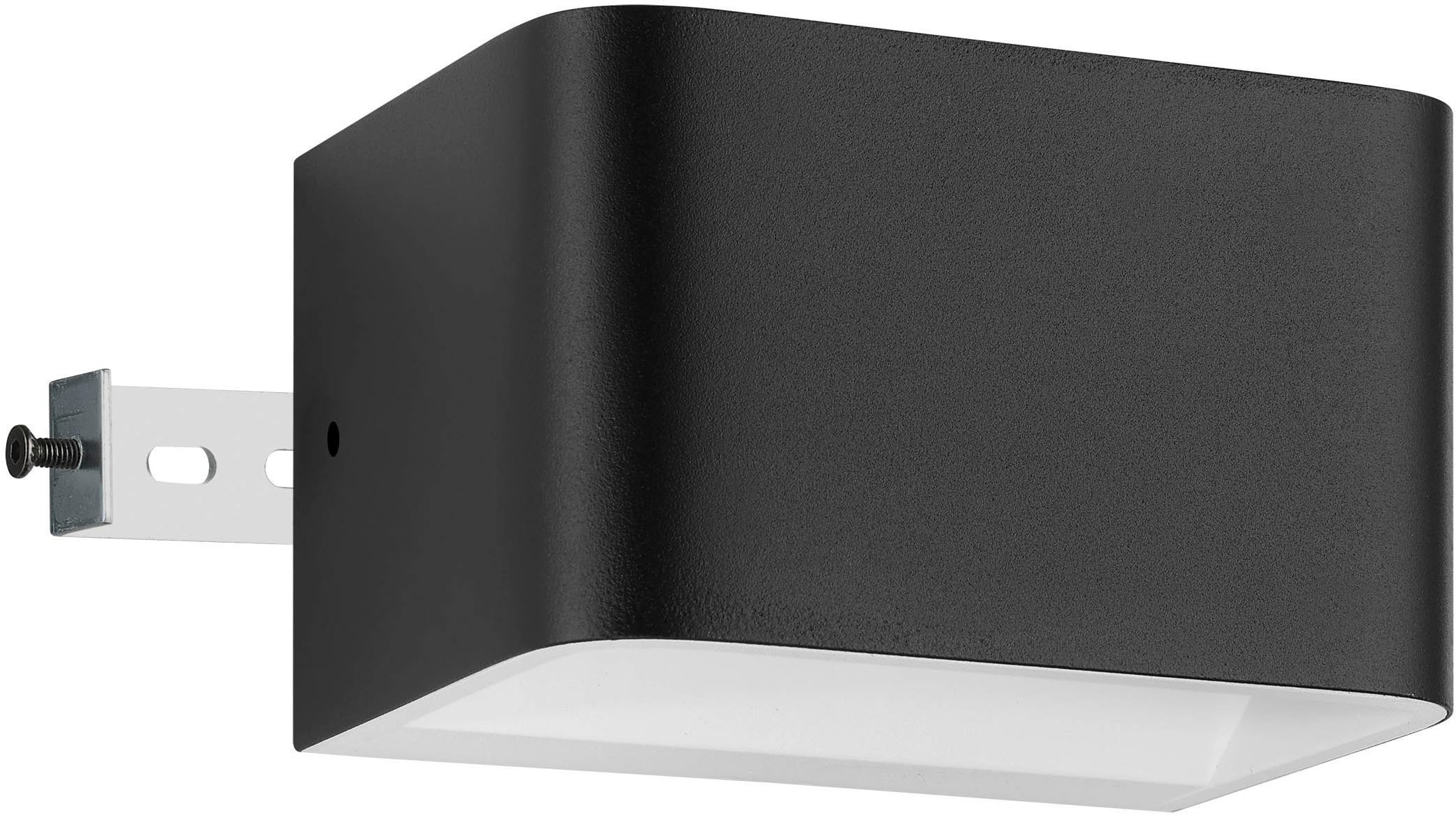 EGLO Wandleuchte »Sania 4 Wandlampe, Wandspot, Aluminium, Up and Down Leuchte, Flurlampe« LED-Modul 1 Stk. Warmweiß Wand-/Deckenleuchte - L13 x H8 x AL9 cm - schwarz, weiß - 6W inkl.