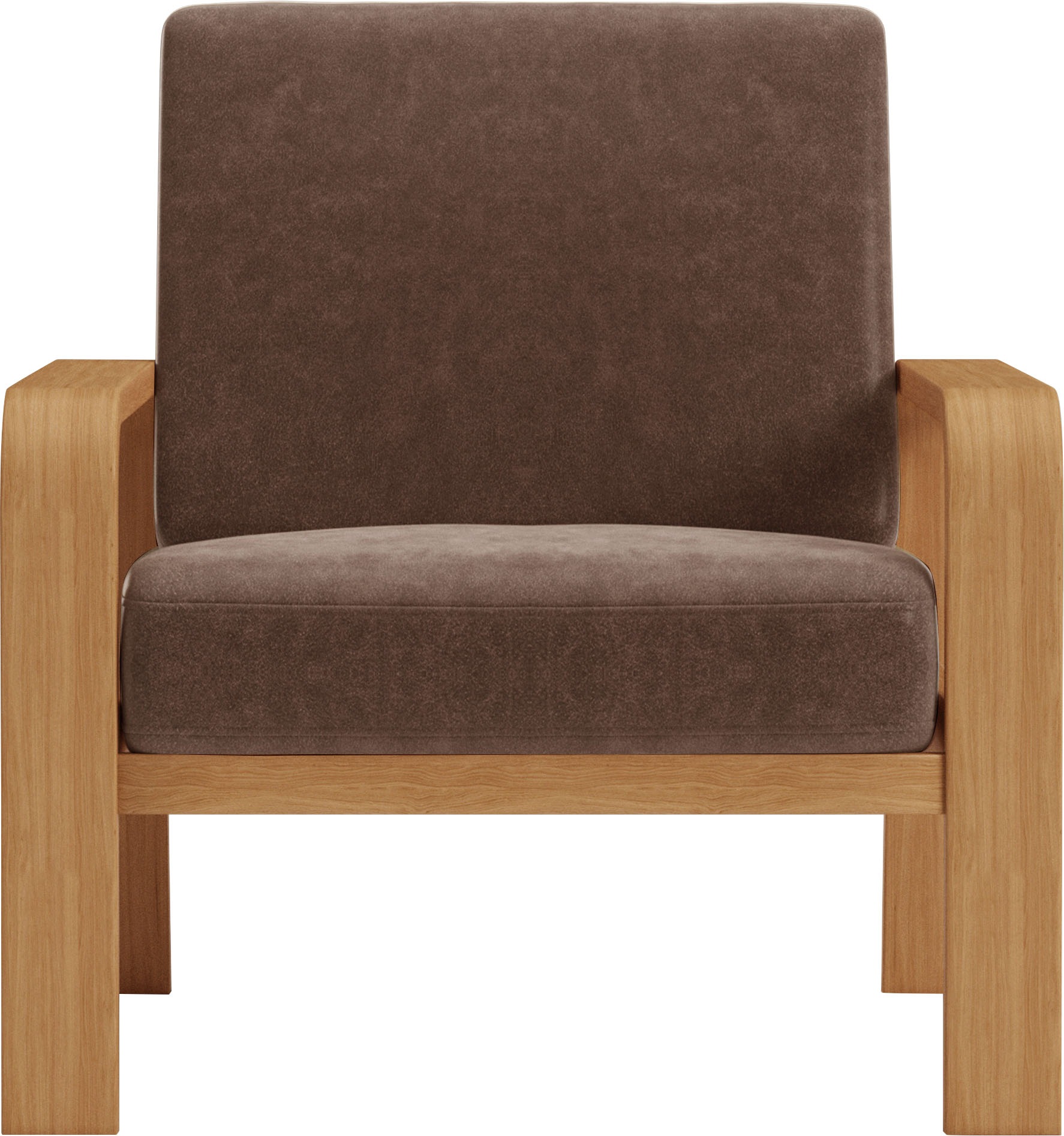 sit&more Sessel »Kolding«, Armlehnen aus eichefarbigem Buchenholz, verschiedene Bezüge und Farben