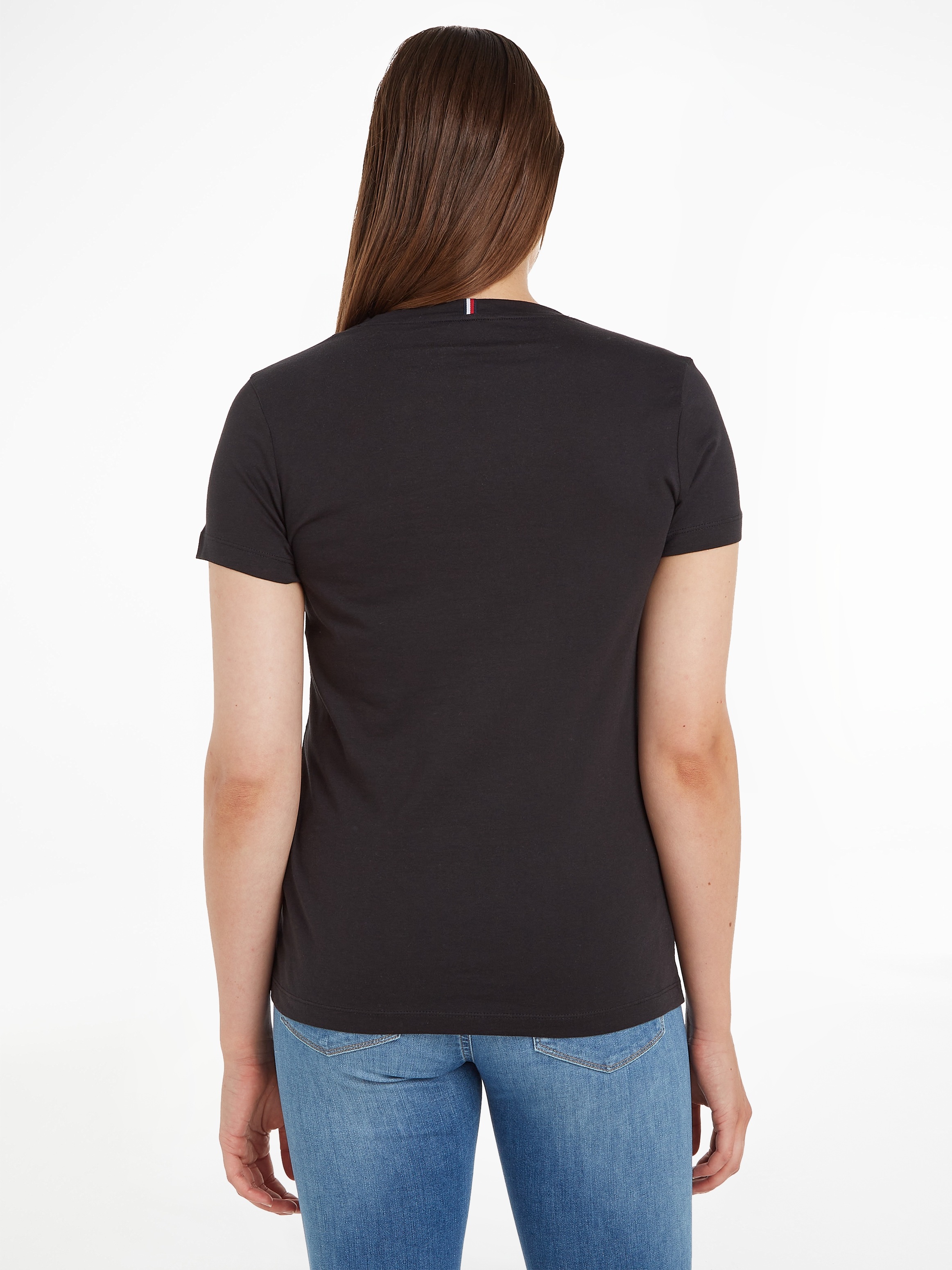Tommy Hilfiger T-Shirt »HERITAGE CREW NECK TEE«, mit Tommy Hilfiger Logo-Flag auf der Brust