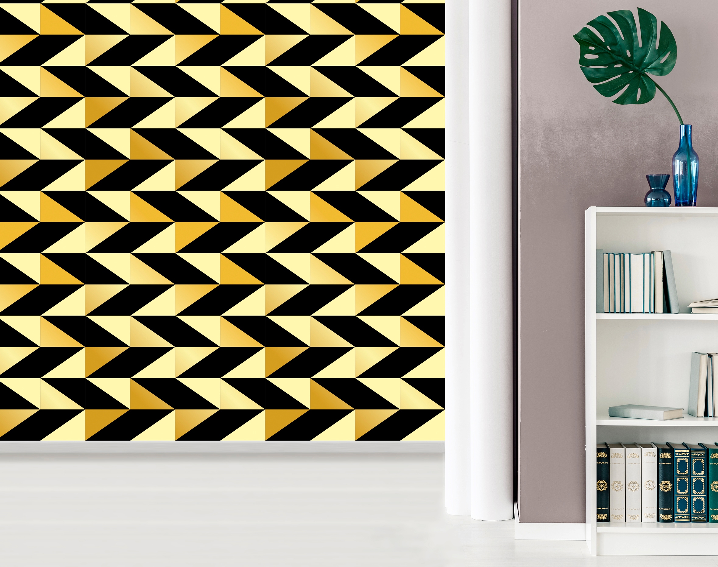 queence Vinyltapete »Mathea« Farbverlauf | abstrakt | bedruckt | gemustert glatt 90x250cm, selbstklebend, kinderleichte Anbringung, , Sticker