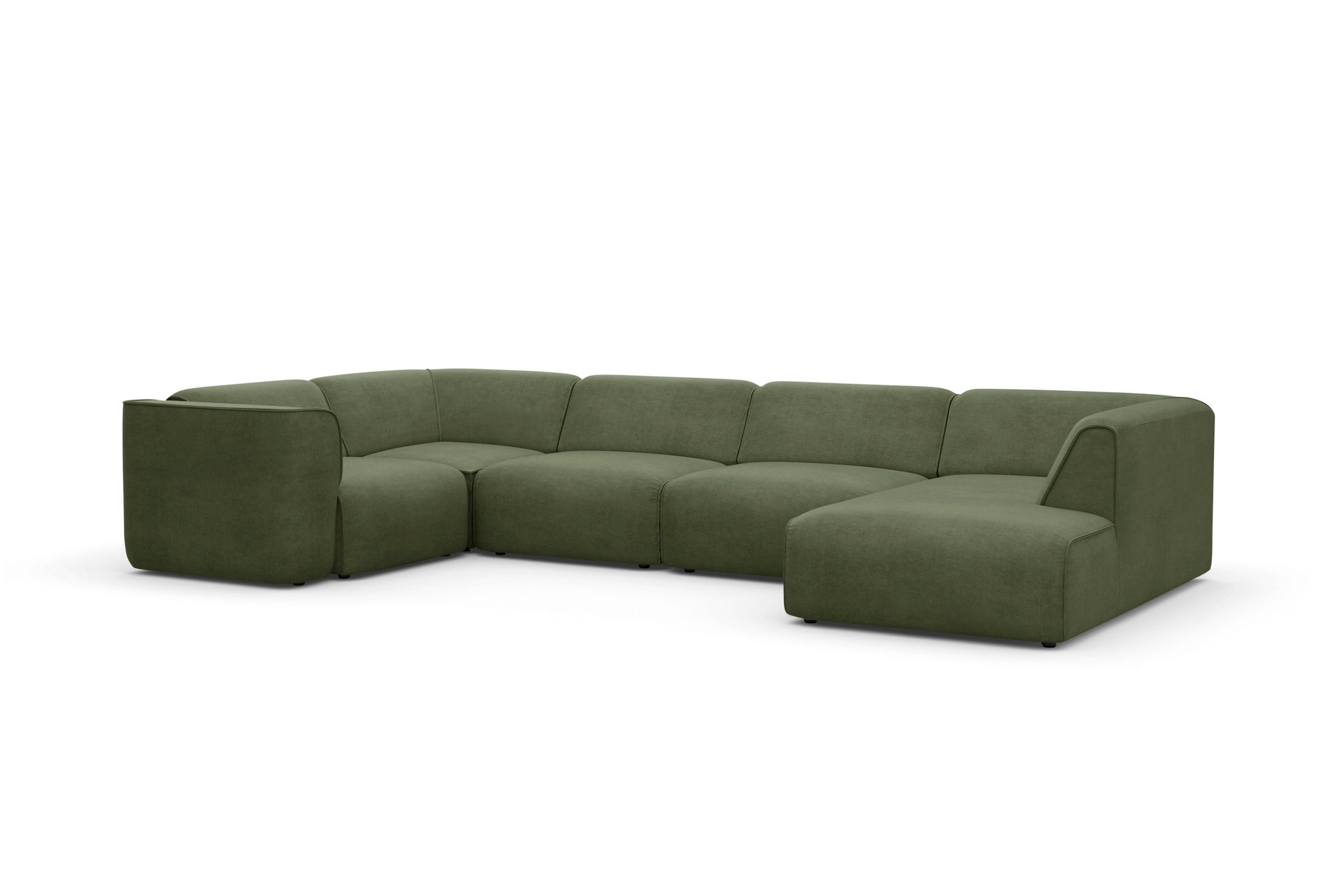 RAUM.ID Wohnlandschaft »Merid U-Form, jederzeit durch Module erweiterbar, B/T/H: 367/206/70 cm«, als Modul oder separat verwendbar, für individuelle Zusammenstellung