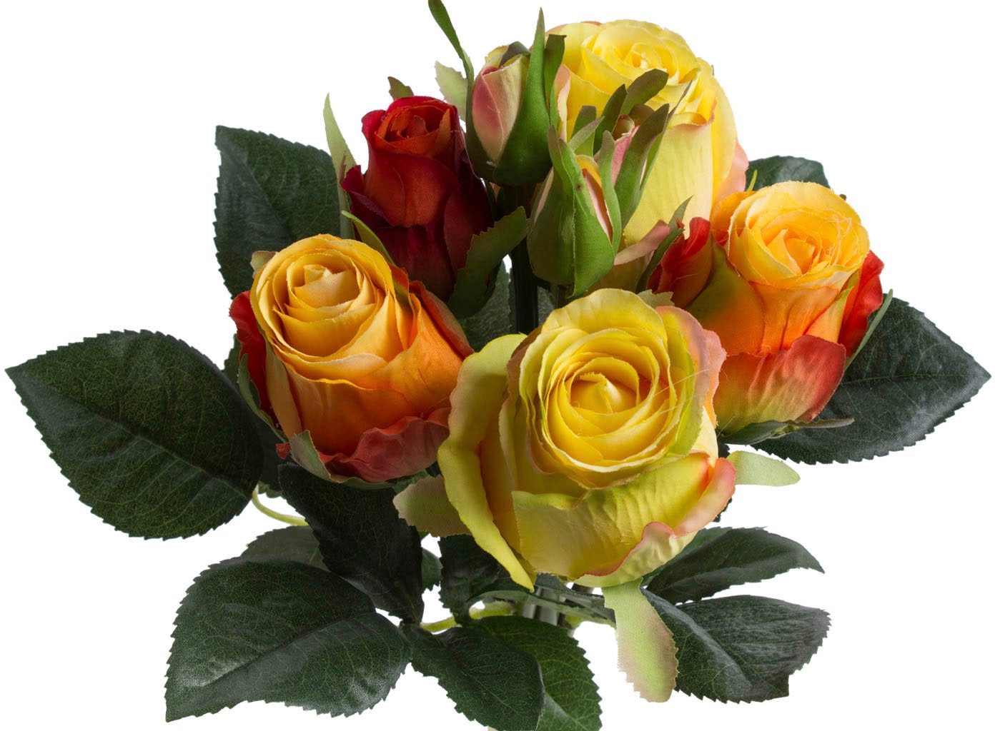 Botanic-Haus Kunstblume »Rosenstrauß mit 5 kaufen Rosen 3 Raten und Knospen« auf