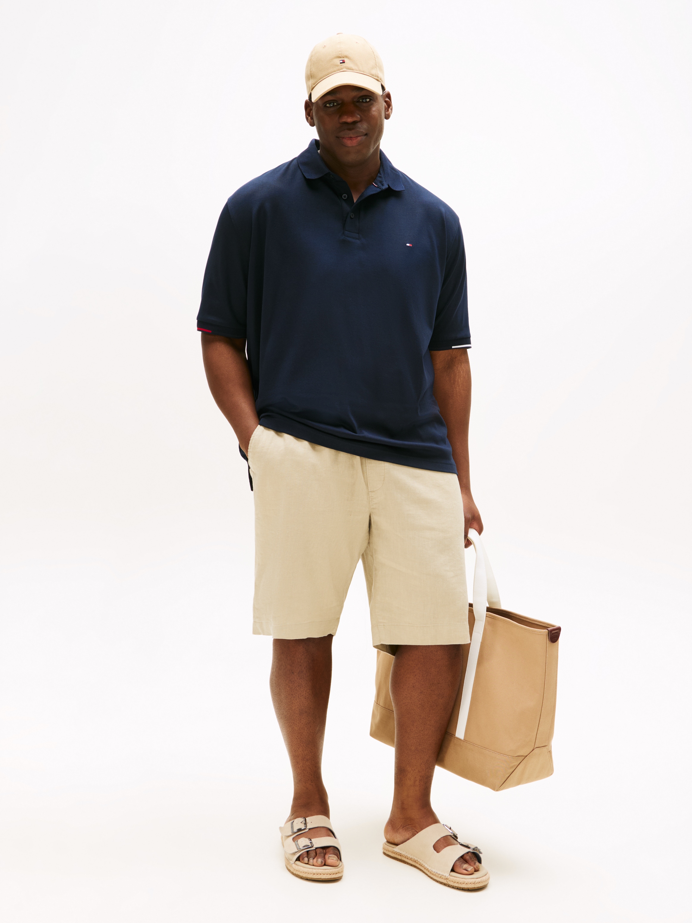 Tommy Hilfiger Big & Tall Poloshirt »BT-INTERLOCK FLAGCUFF SLIM FIT-B«, Große Größen