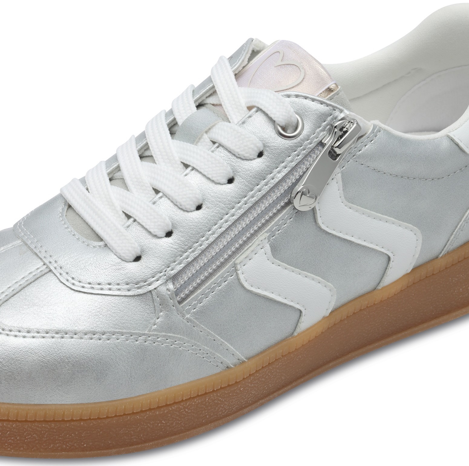 MARCO TOZZI Plateausneaker, Freizeitschuh, Halbschuh, Schnürschuh mit Kontrastbesatz