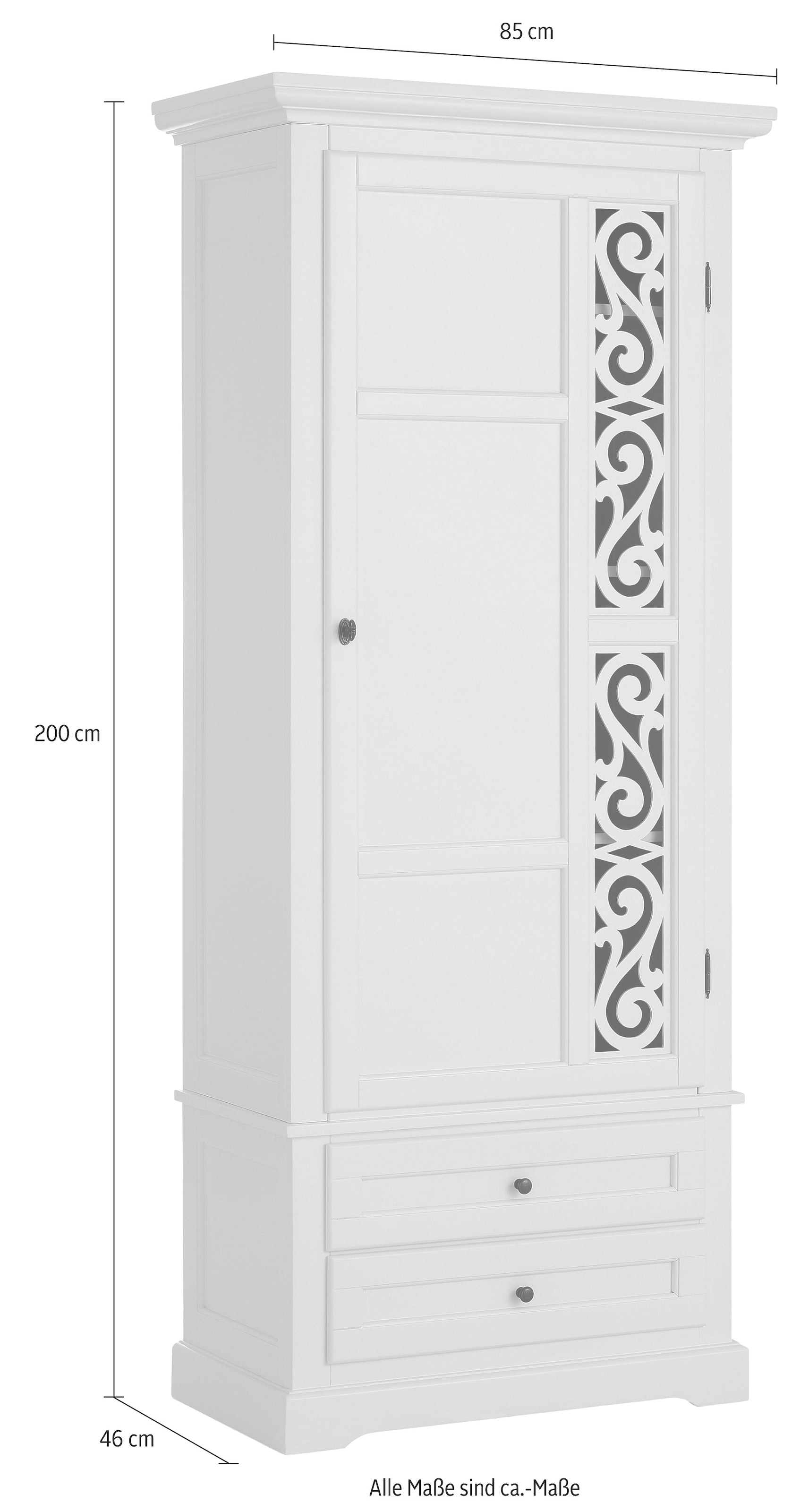 Raten auf collection auf »Arabeske«, schönem Premium Tür Garderobenschrank mit by Home Verzierungsmuster affaire kaufen der
