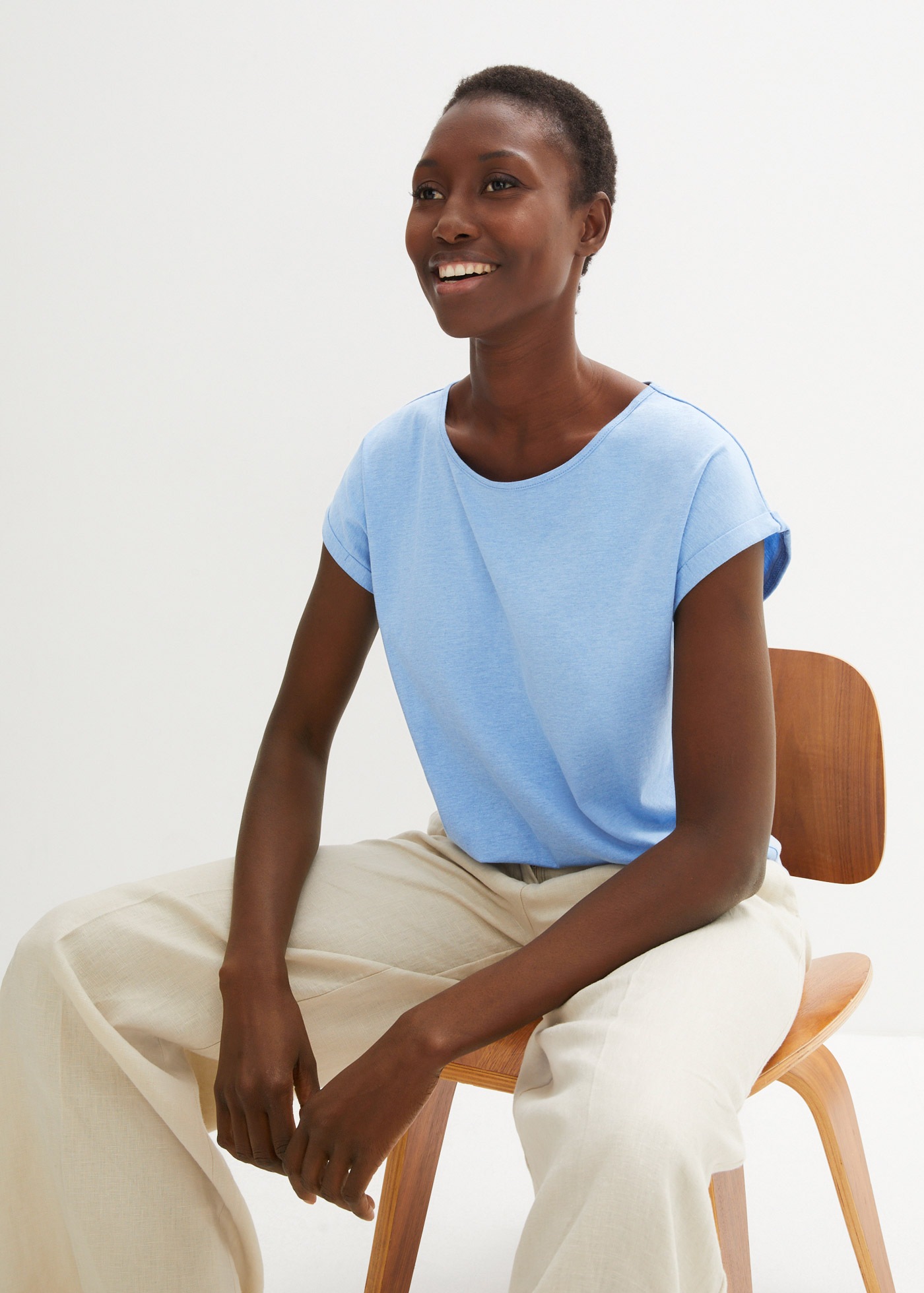 bonprix Tunikashirt Oversize-Passform, Kurzarm-Design, für Frühling und Sommer