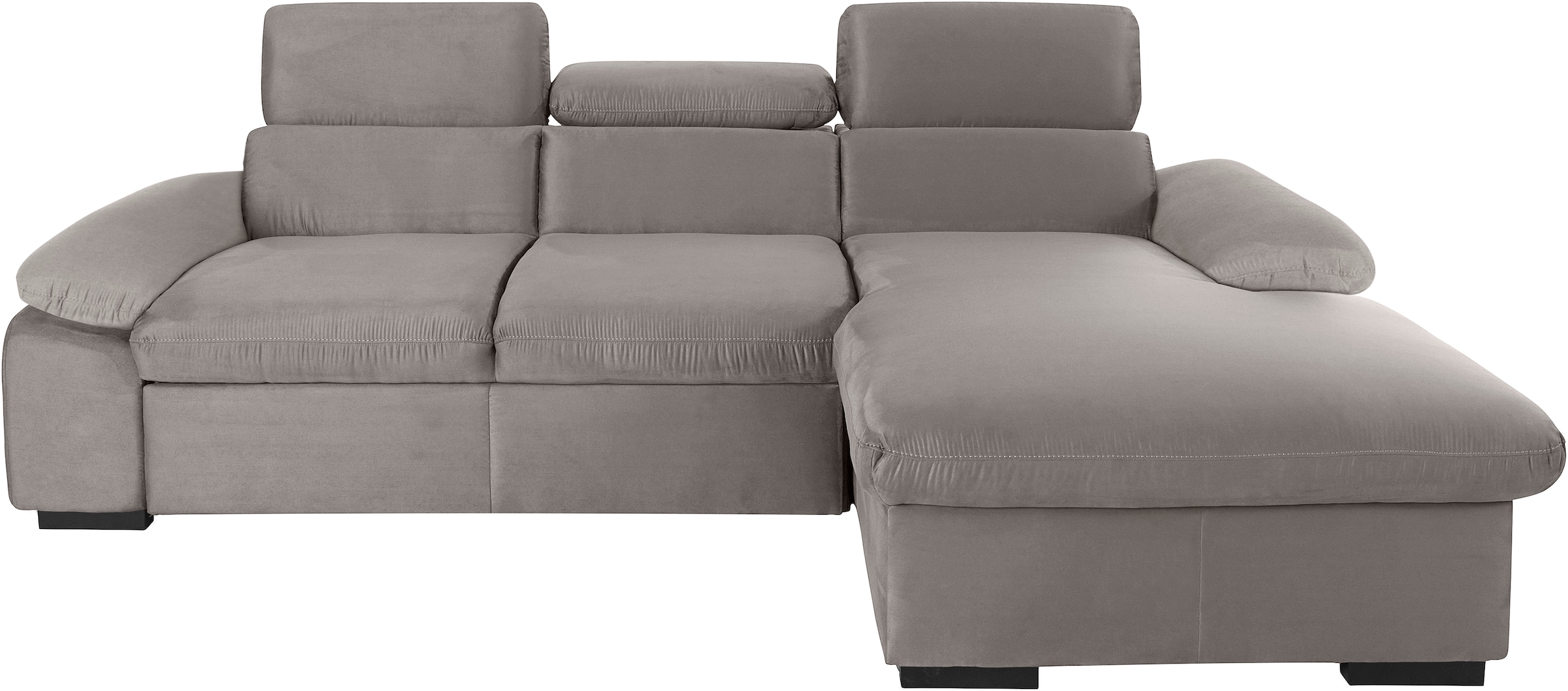 COTTA Ecksofa »Lola L-Form mit Kopfteilfunktion & Hocker« wahlweise mit Bettfunktion, Bettkasten & Armteilverstellung