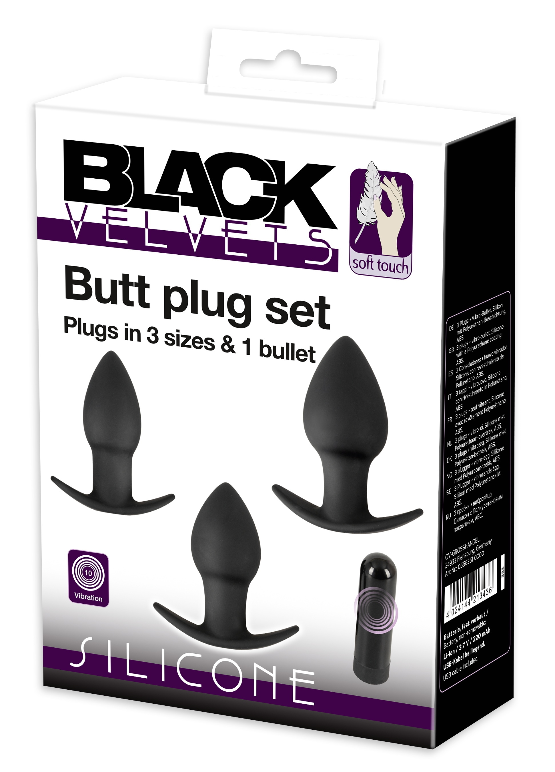 BLACK VELVETS Anal-Stimulator »Analplug-Set Butt plug set« ()