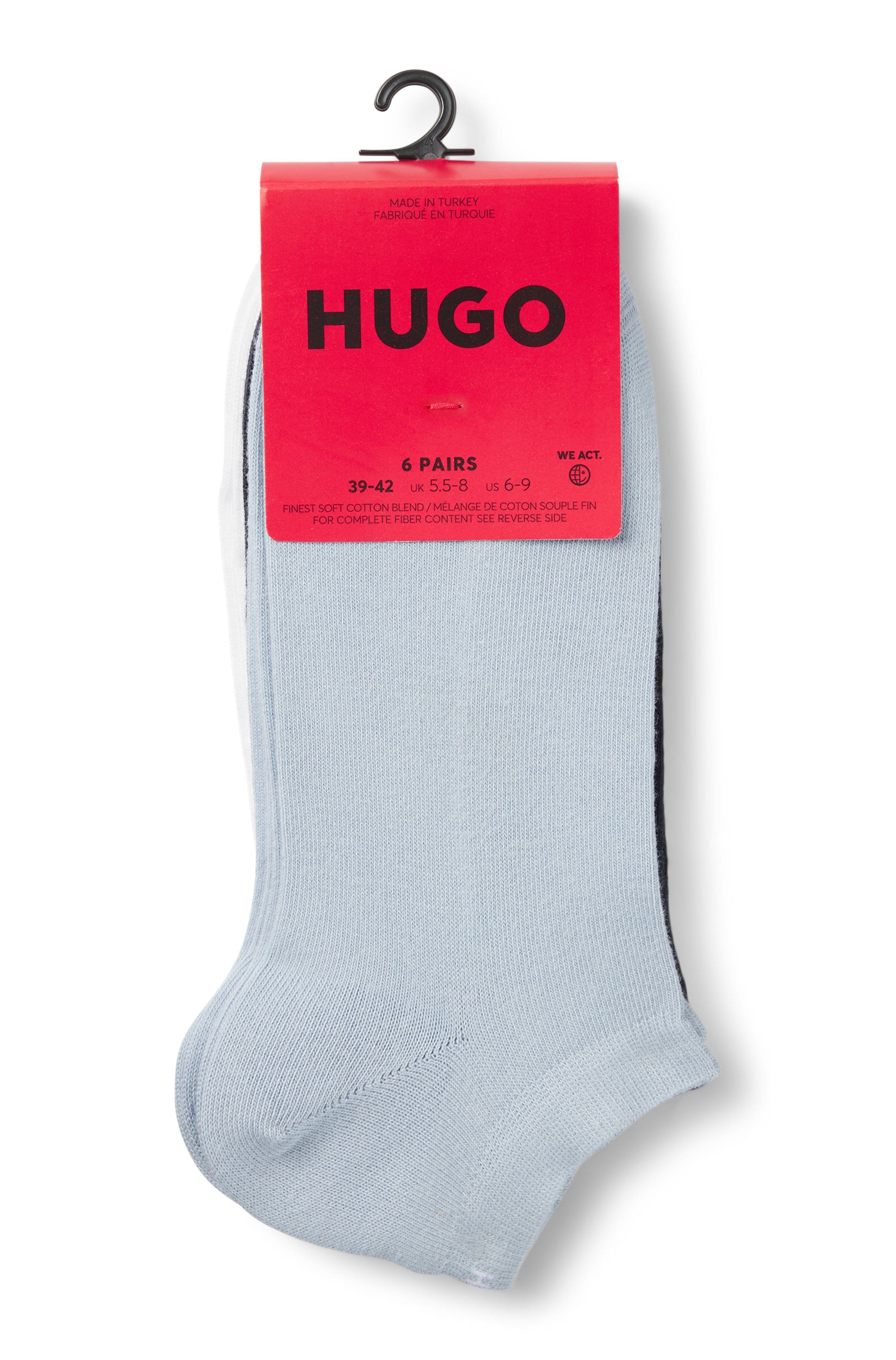 HUGO Underwear Freizeitsocken »6P AS UNI CC 1026«, (Packung, 6 Paar, 6er-Pack), mit HUGO-Logoschriftzügen