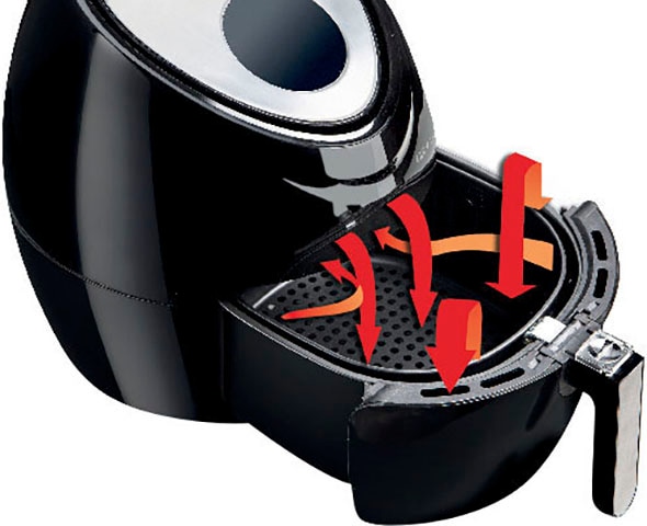 Ariete Heißluftfritteuse »4618R Airy Fryer XXL rot«, 1800 W, 7 voreingestellte Programme, Temperatur von 80° C bis 200° C
