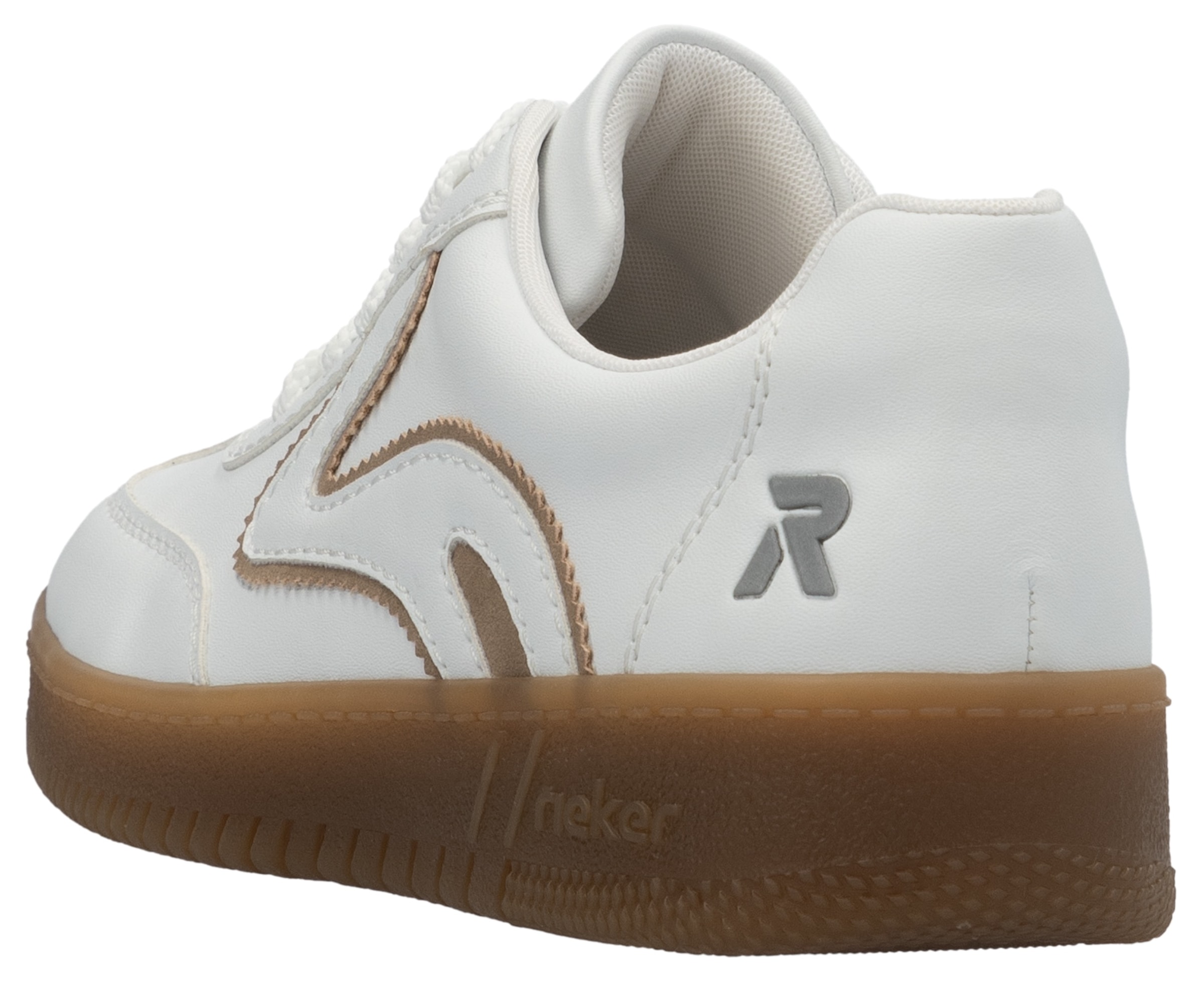 RIEKER Sport Plateausneaker, Freizeitschuh, Halbschuh, Schnürschuh in veganer Verarbeitung