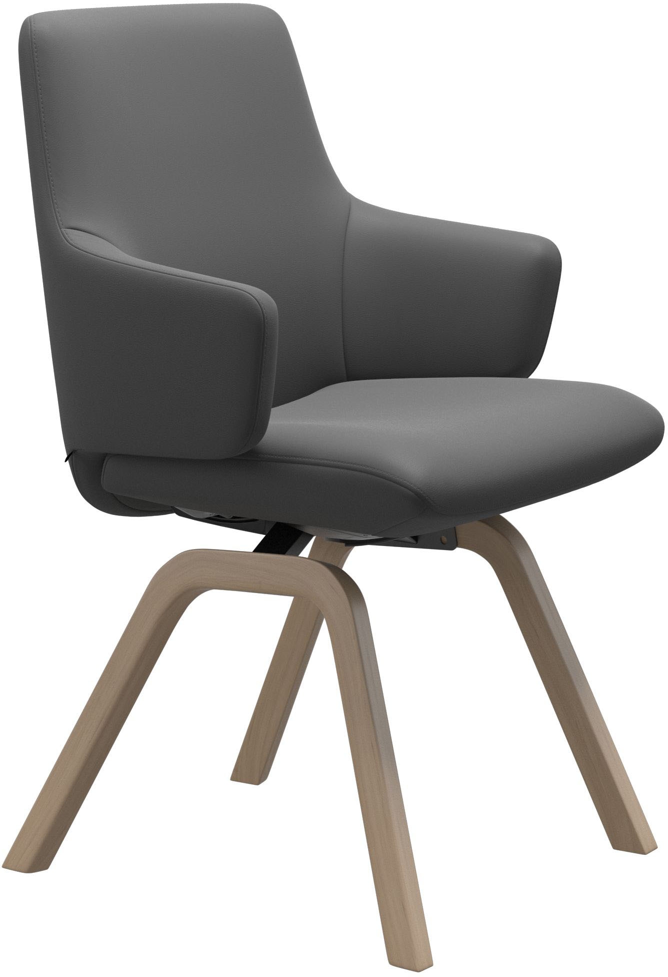 Stressless® Polsterstuhl »Laurel«, Leder BATICK, Low Back mit Armlehne, Größe L, mit schräggestellten Beinen in Eiche