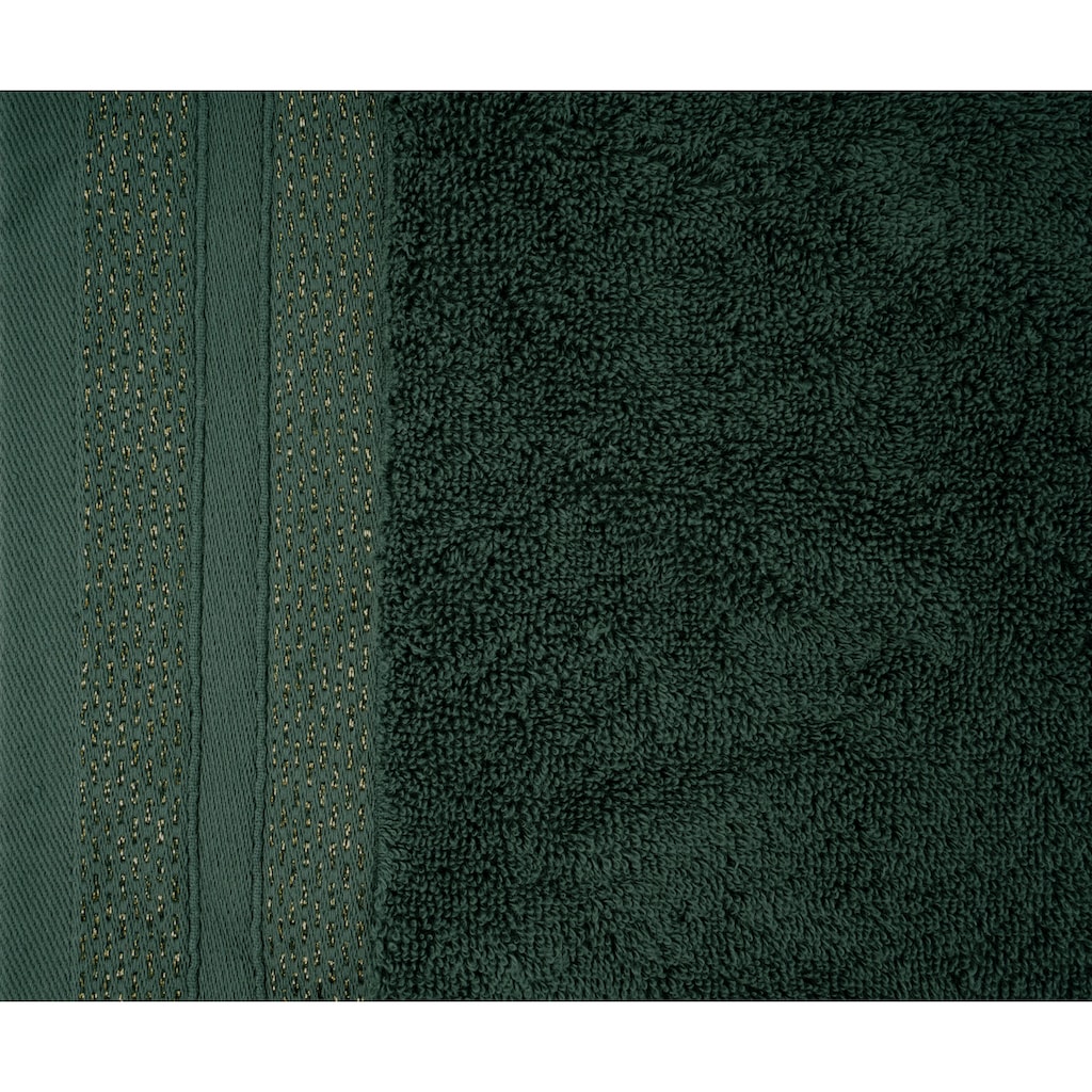 Leonique Handtuch Set »»Esmindra« mit goldfarbener Bordüre«, (Set, 4 St., 4 Handtücher (50x100) cm)