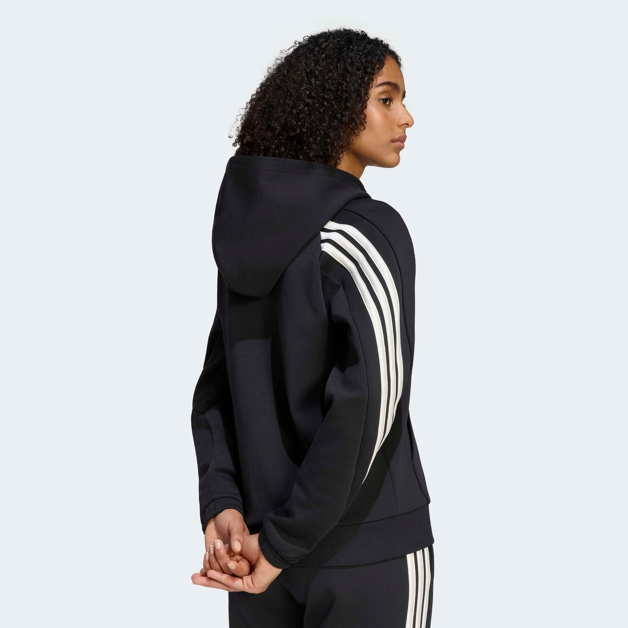 adidas Sportswear Kapuzensweatjacke »STADIUM 3-STREIFEN, DURCHGEHENDER REISSVERSCHLUSS« mit Kapuze, in normaler Länge
