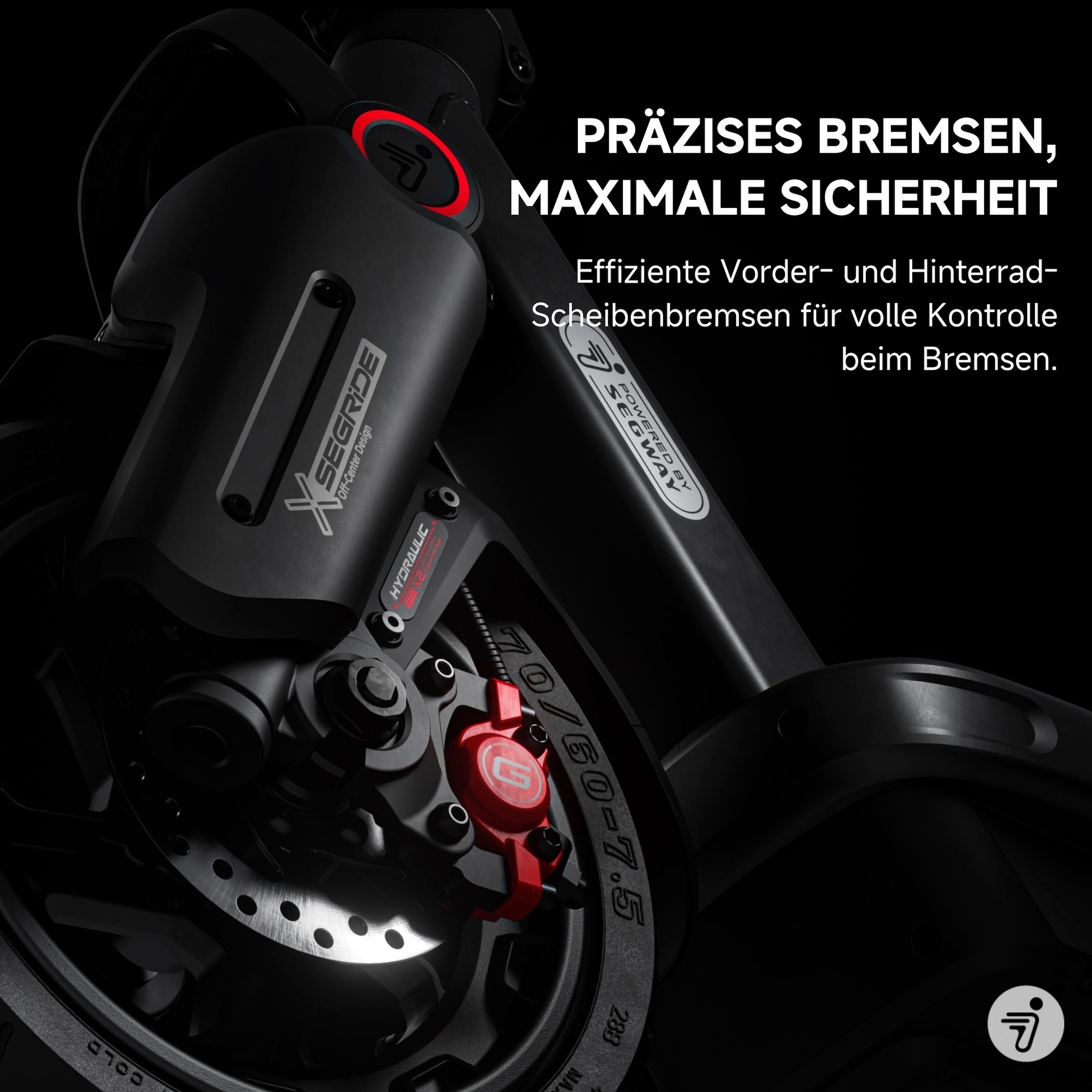 ninebot by Segway E-Scooter »MAX G3 D«, mit Straßenzulassung, 80 km Eco Modus Reichweite, Ladezeit 3,5h