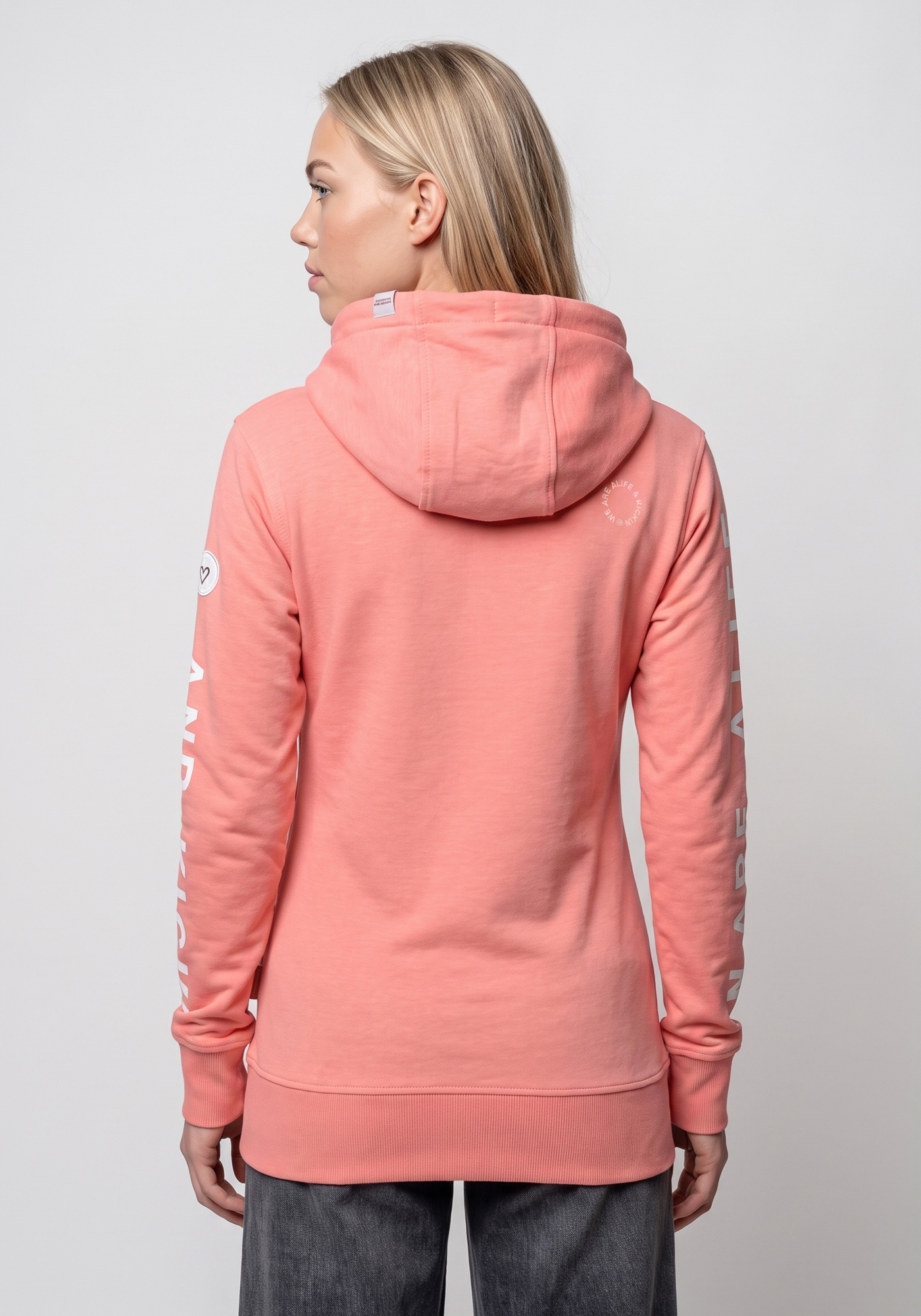Alife & Kickin Sweatjacke »JessyAK A« leichte Kapuzensweatjackemit Logo-Schriftzug auf den Ärmeln