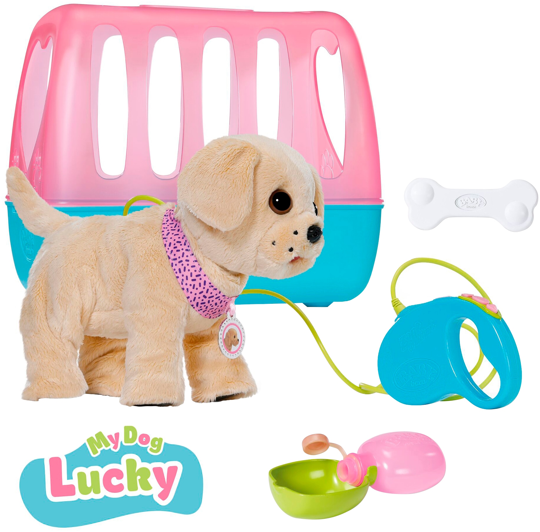 Baby Born Plüschfigur »Mein Hund Lucky mit Box« mit Funktion