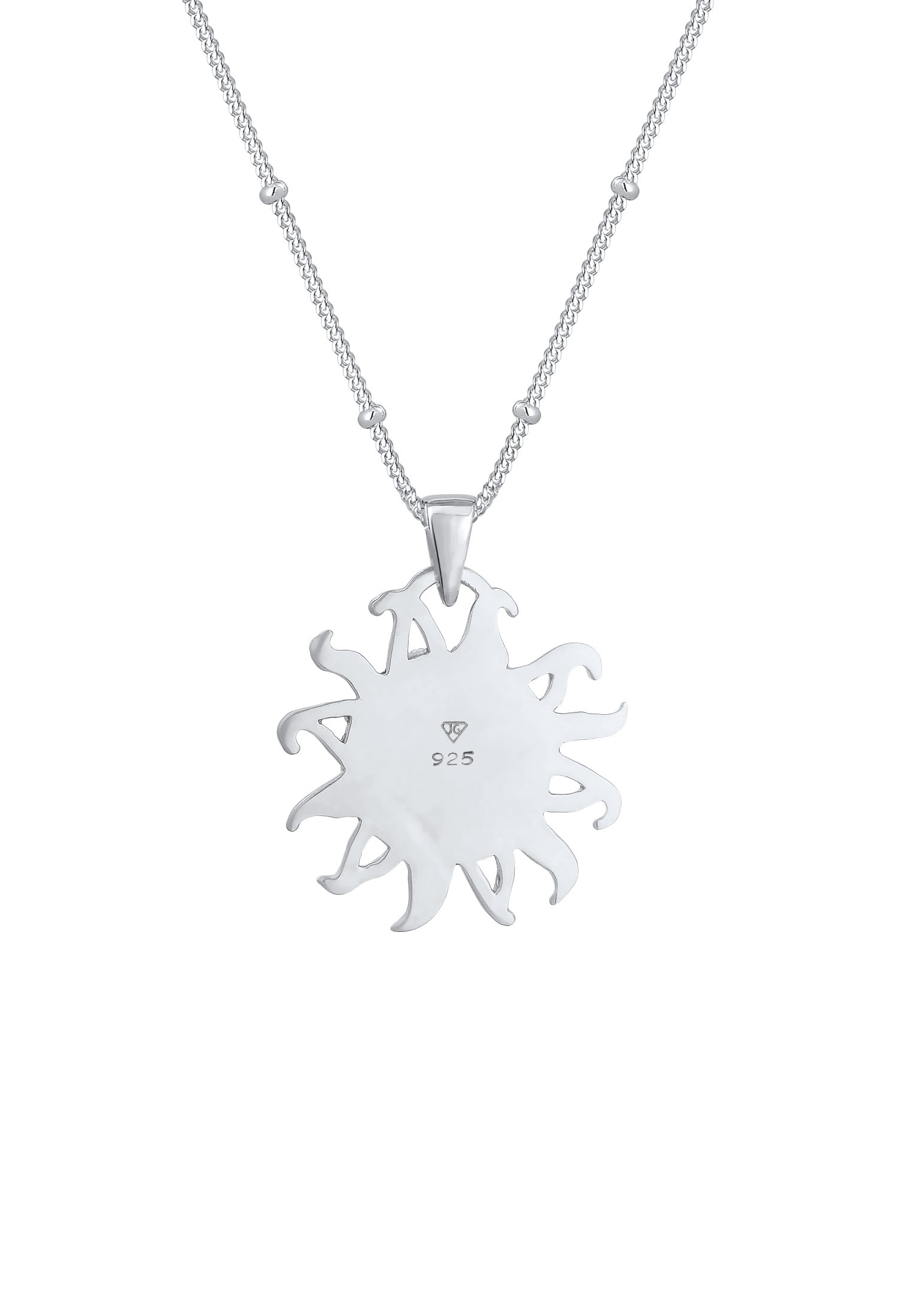 Elli Kette mit Anhänger »Halskette Sonne Mond mit Kugelkette 925er Silber«