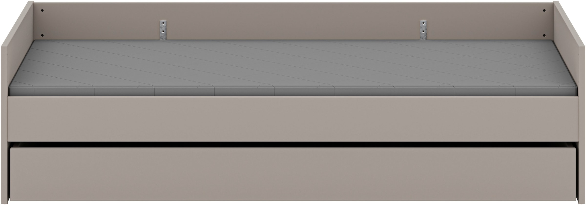 YUNY by PAIDI Kinderbett »BROTHER STU mit Bettkasten, Jugendliege« bietet extra Stauraum oder zweite Liegefläche, Kojenliege Taupe