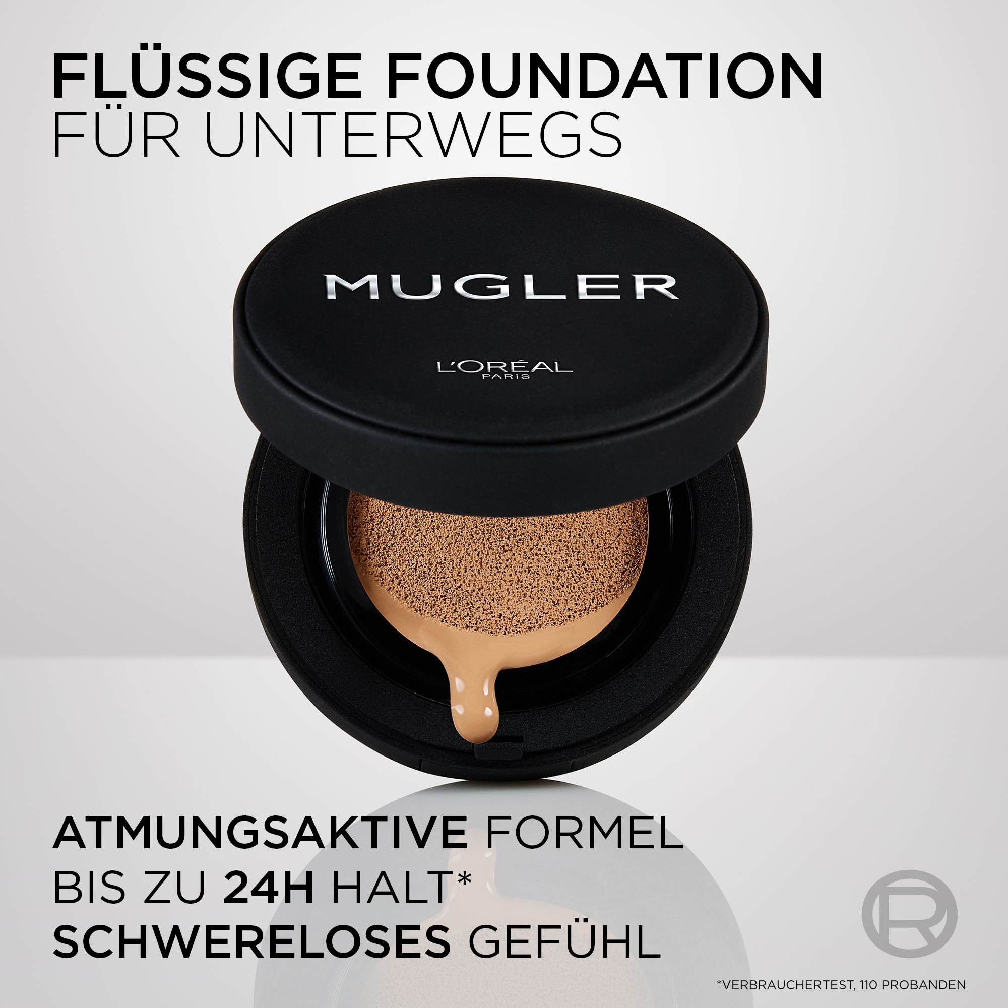 L'ORÉAL PARIS Foundation »MUGLER SOFT GLOW CUSHION FOUNDATION« sorgt für eine makellose Deckkraft und einen natürlich wirkenden Teint