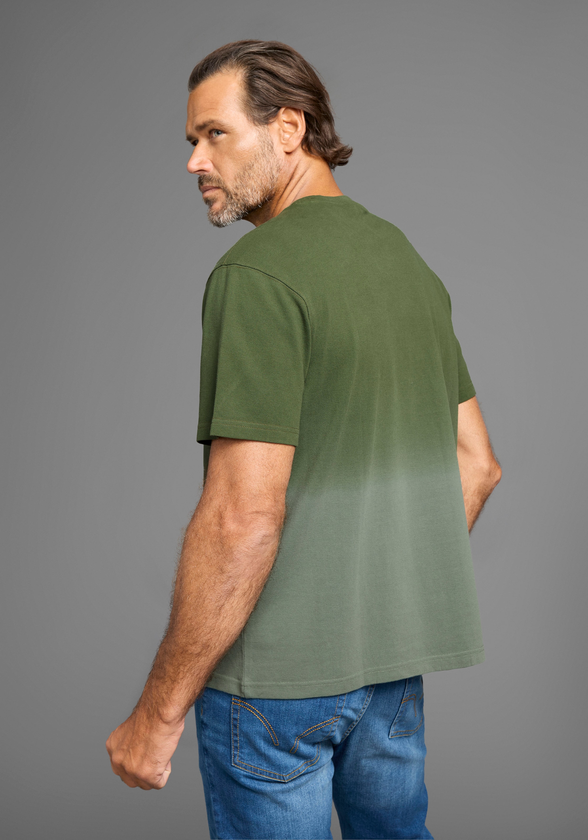 Man's World T-Shirt Kurzarm,  Regular Fit,  unifarben,  Rundhalsausschnitt