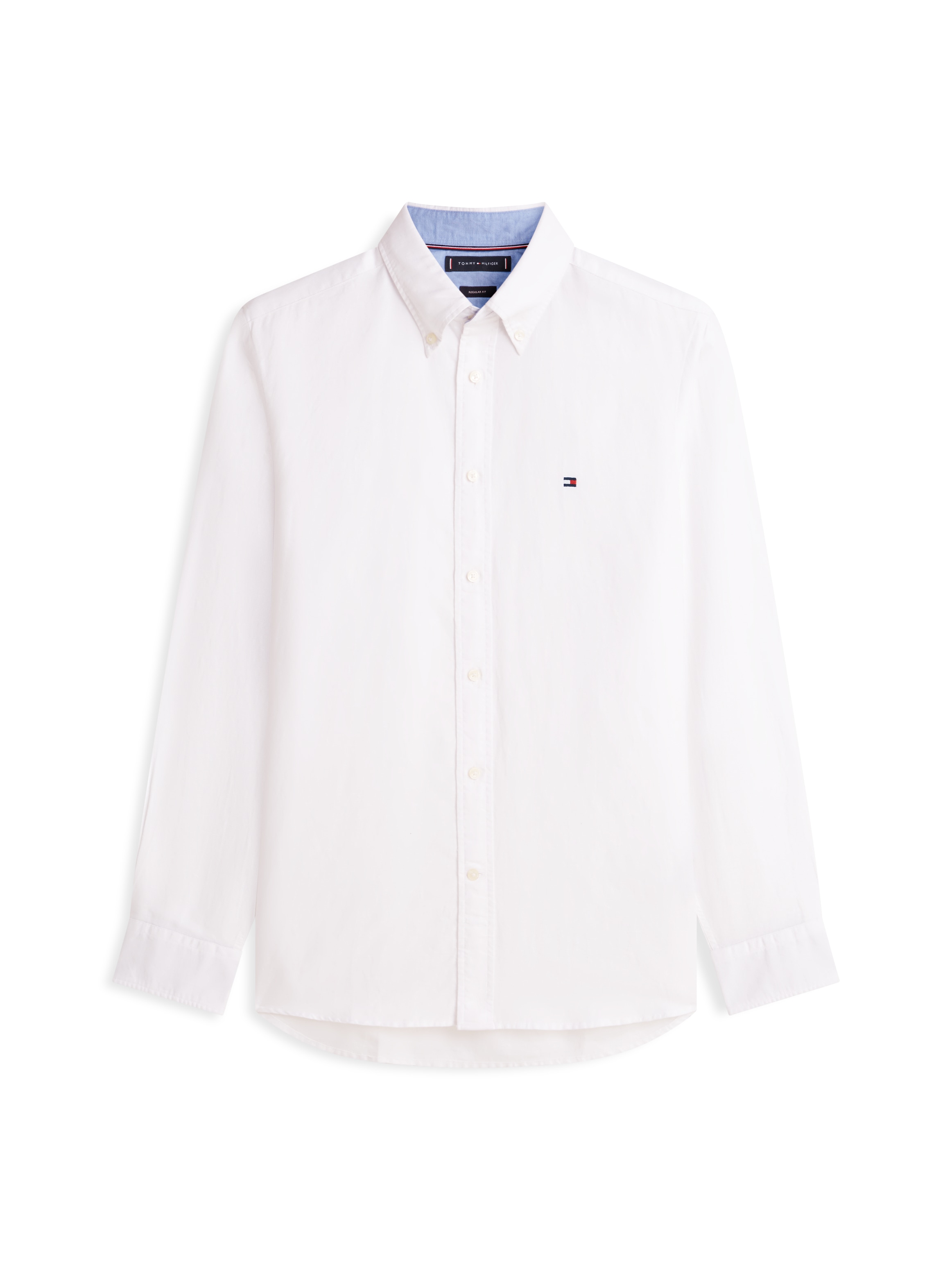 Tommy Hilfiger Langarmhemd »LINEN BLEND SOLID BTD« Regular Fit Leinen
