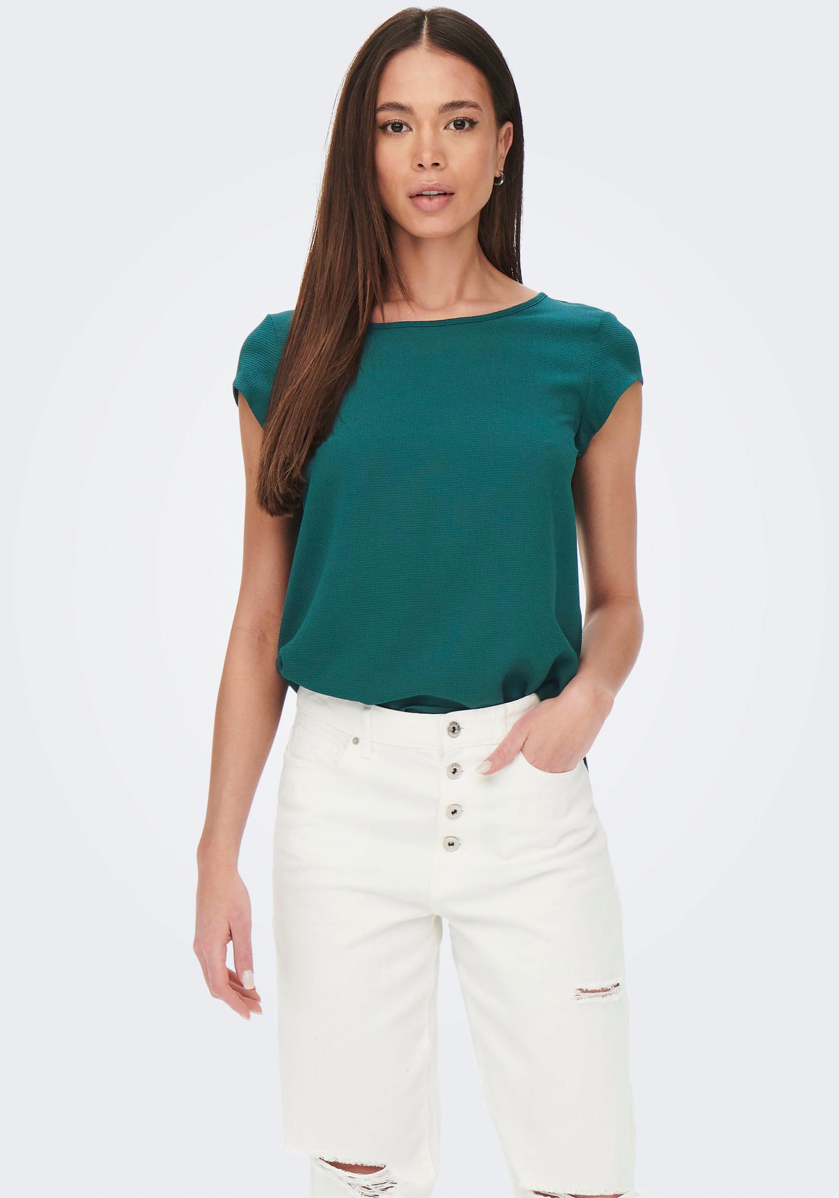 Kurzarmbluse »ONLVIC S/S SOLID TOP NOOS PTM«