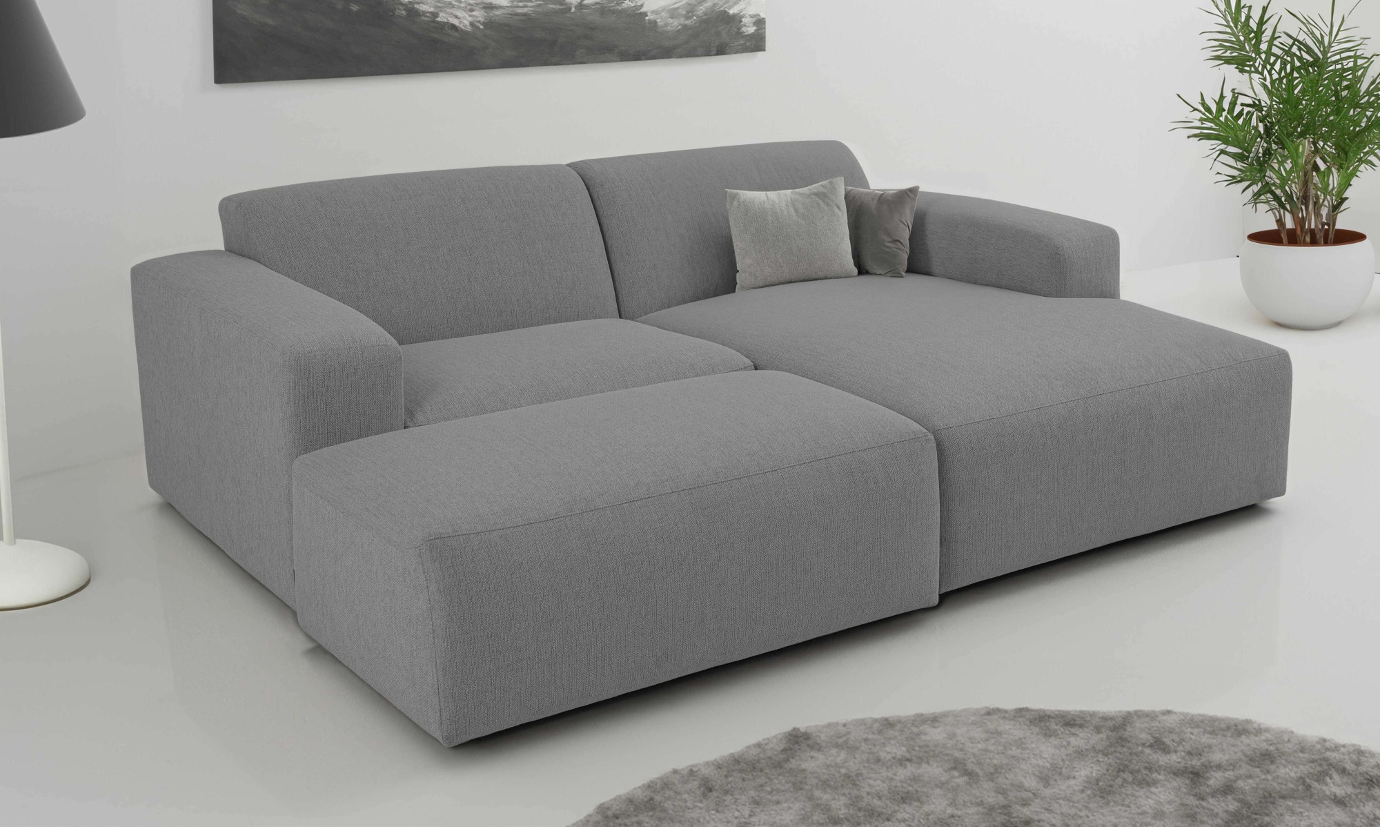 INOSIGN Ecksofa »Koa,228cm, L-Form, Modulsofa, Webstoff, Cord«, Designsofa, Set, Hocker inklusive, weicher Lounge-Sitzkomfort