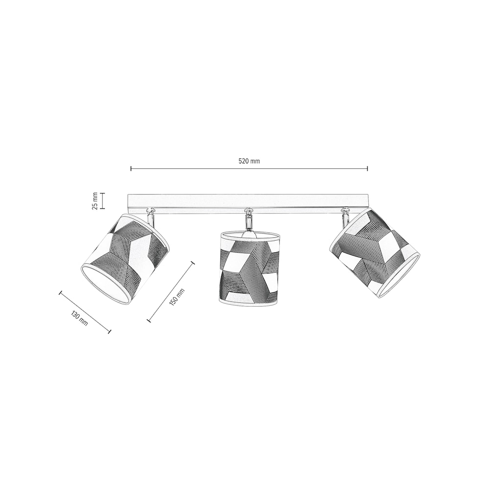 BRITOP LIGHTING Deckenleuchte »ESPACIO«, 3 flammig-flammig